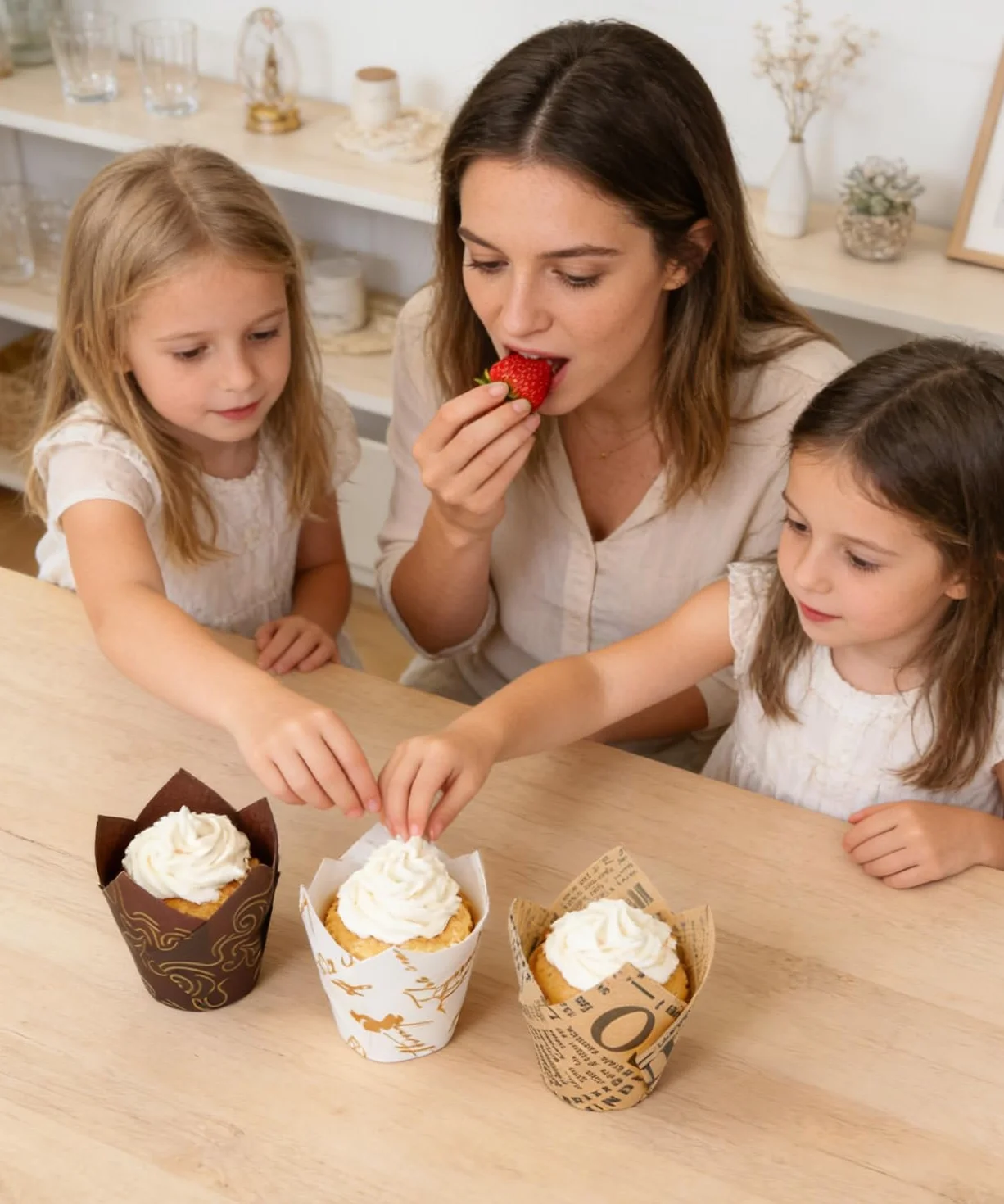 Caissettes Muffins Papier Tulipe 200 Pièces Naturel Non Blanchi Taille Standard