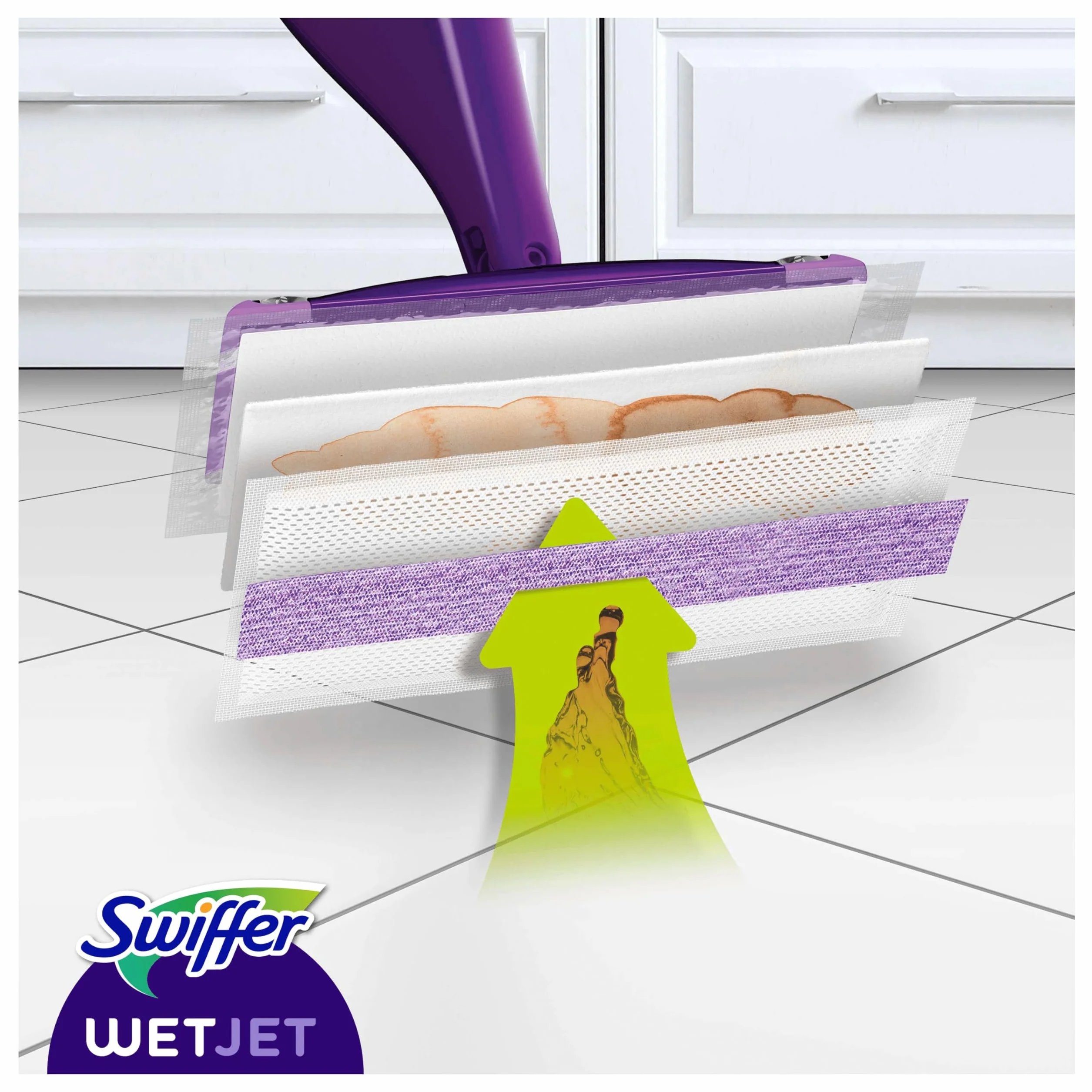 Swiffer WetJet 12 Recharges Jetables Nettoyantes Multi-Surfaces