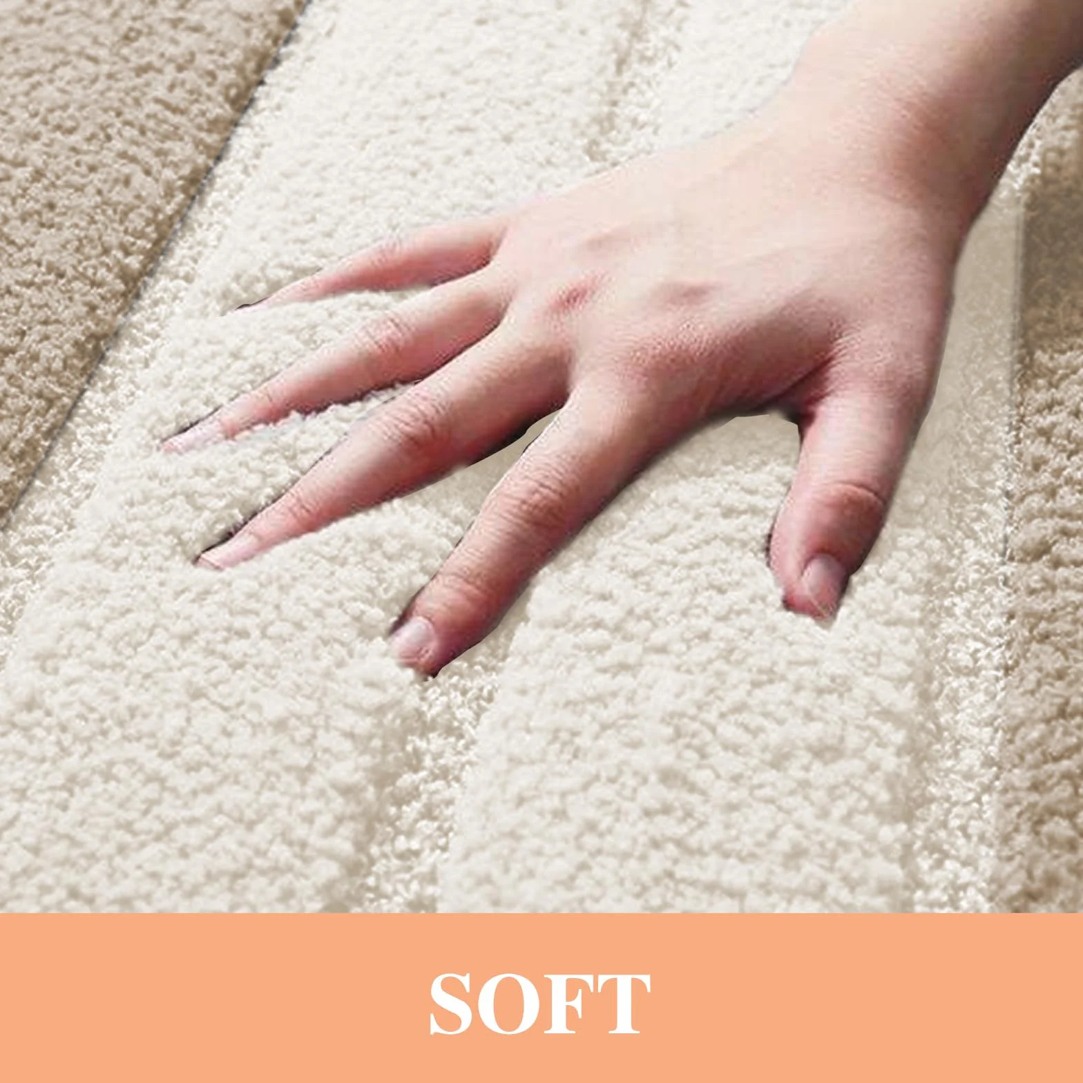 Tapis de bain en microfibre super absorbant 50x80 cm Champagne