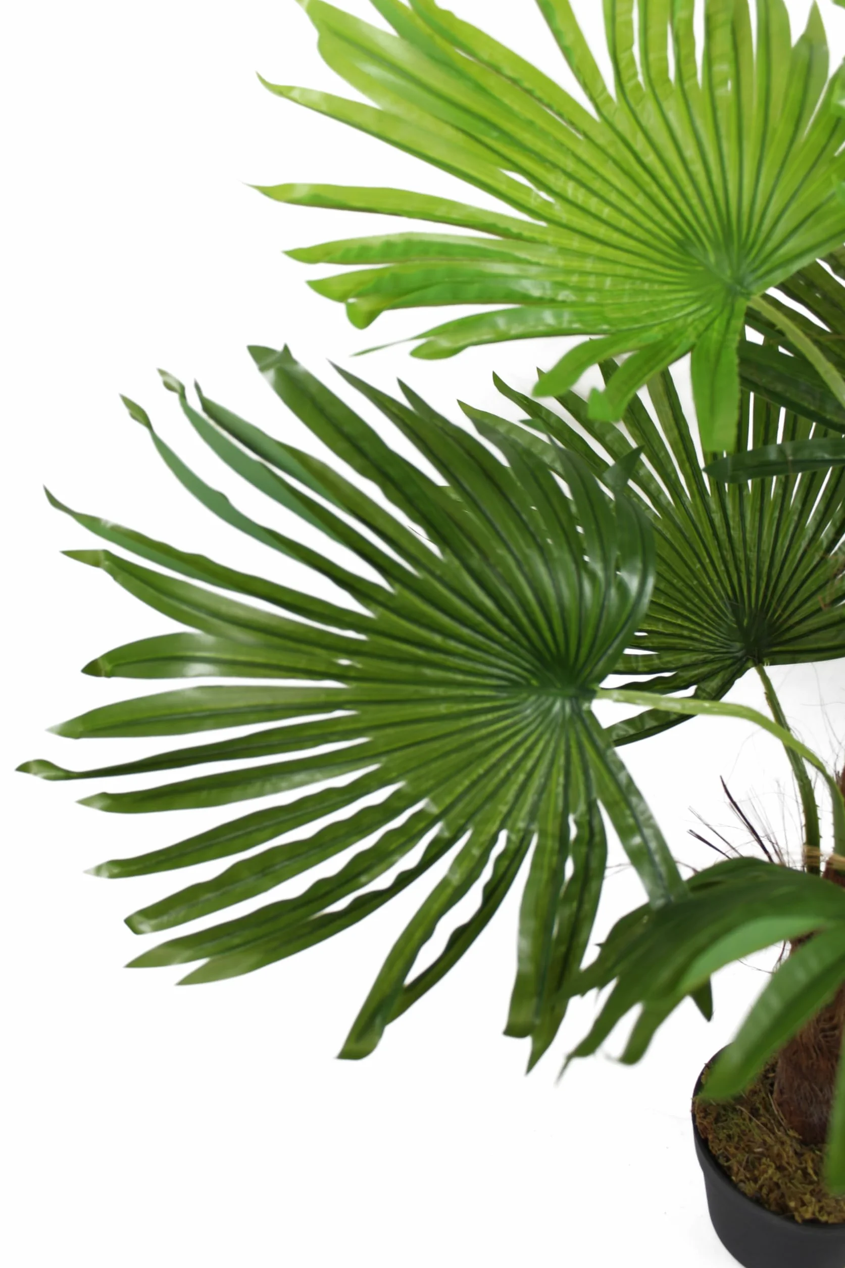 Palmier Artificiel 90 cm 9 Feuilles Plante Tropicale décorative en Pot