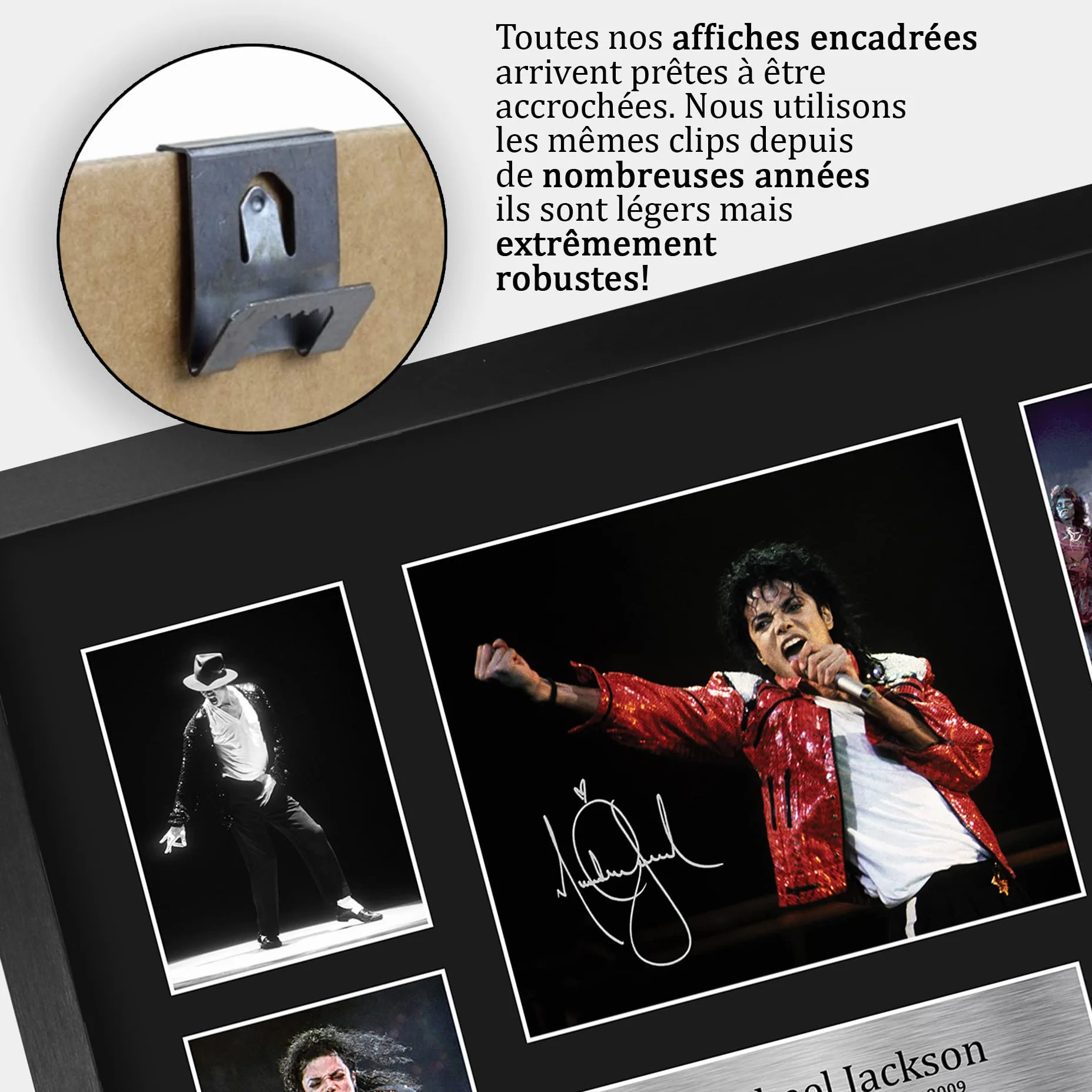 Michael Jackson Cadeaux Imprimé Signé Autographe Photo A3 Encadré