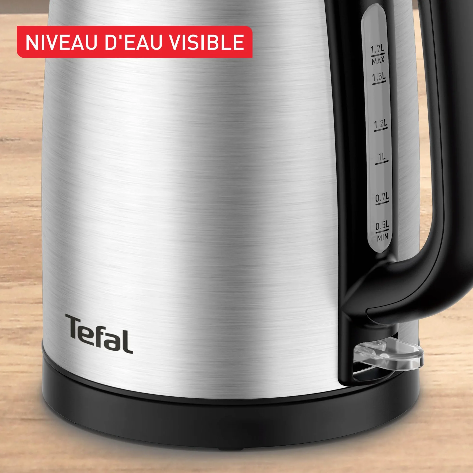 Tefal Bouilloire inox 1,7L 2200W Arrêt automatique KI1R0DE0