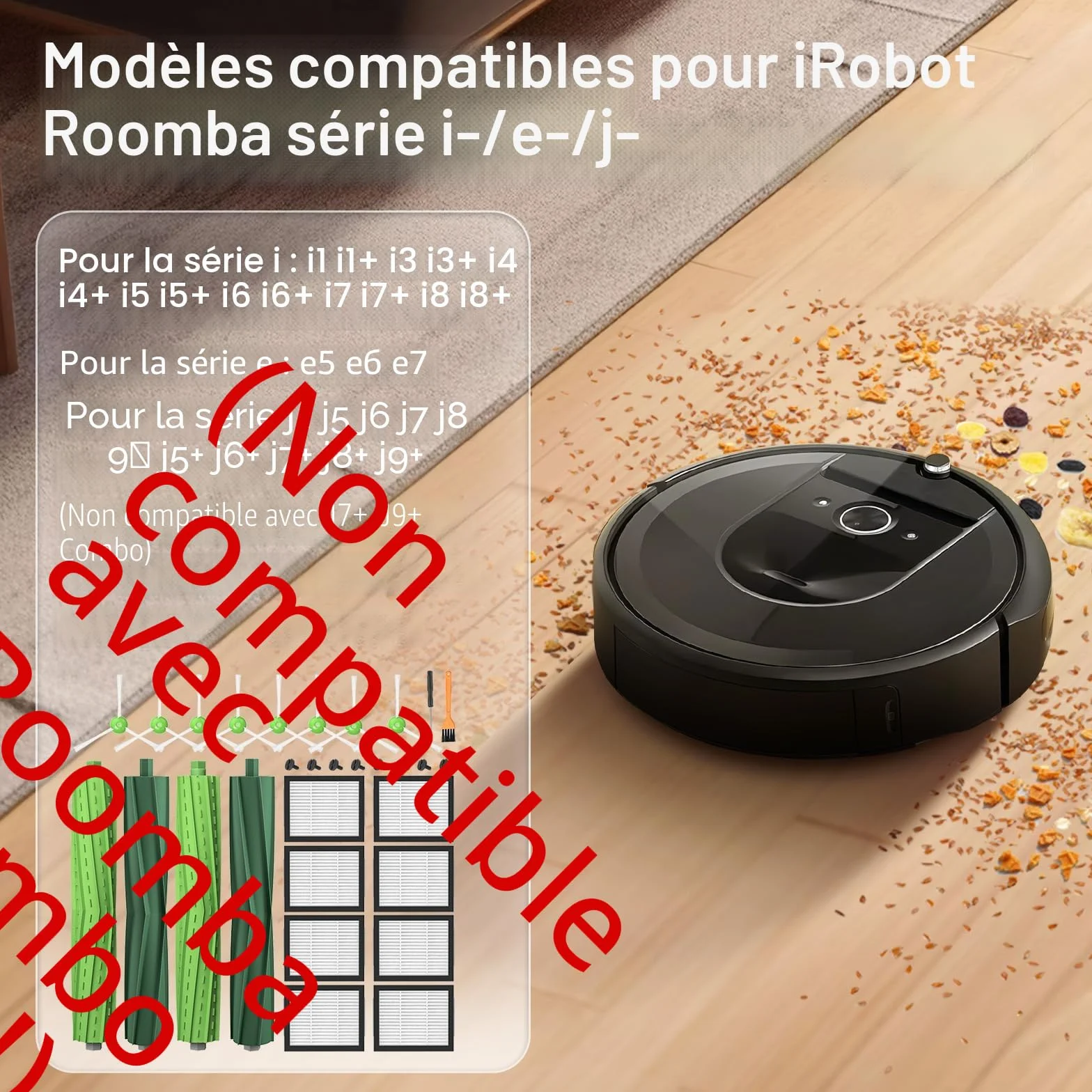 22 pièces accessoires pour aspirateur iRobot Roomba i7 j7 i3 i4 i6 i8 E5 E6 E7 séries E/I/J