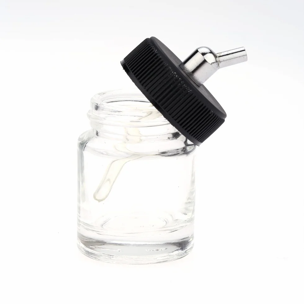 Bouteilles en Verre pour aérographe 10 pièces avec Adaptateur d'angle 30°