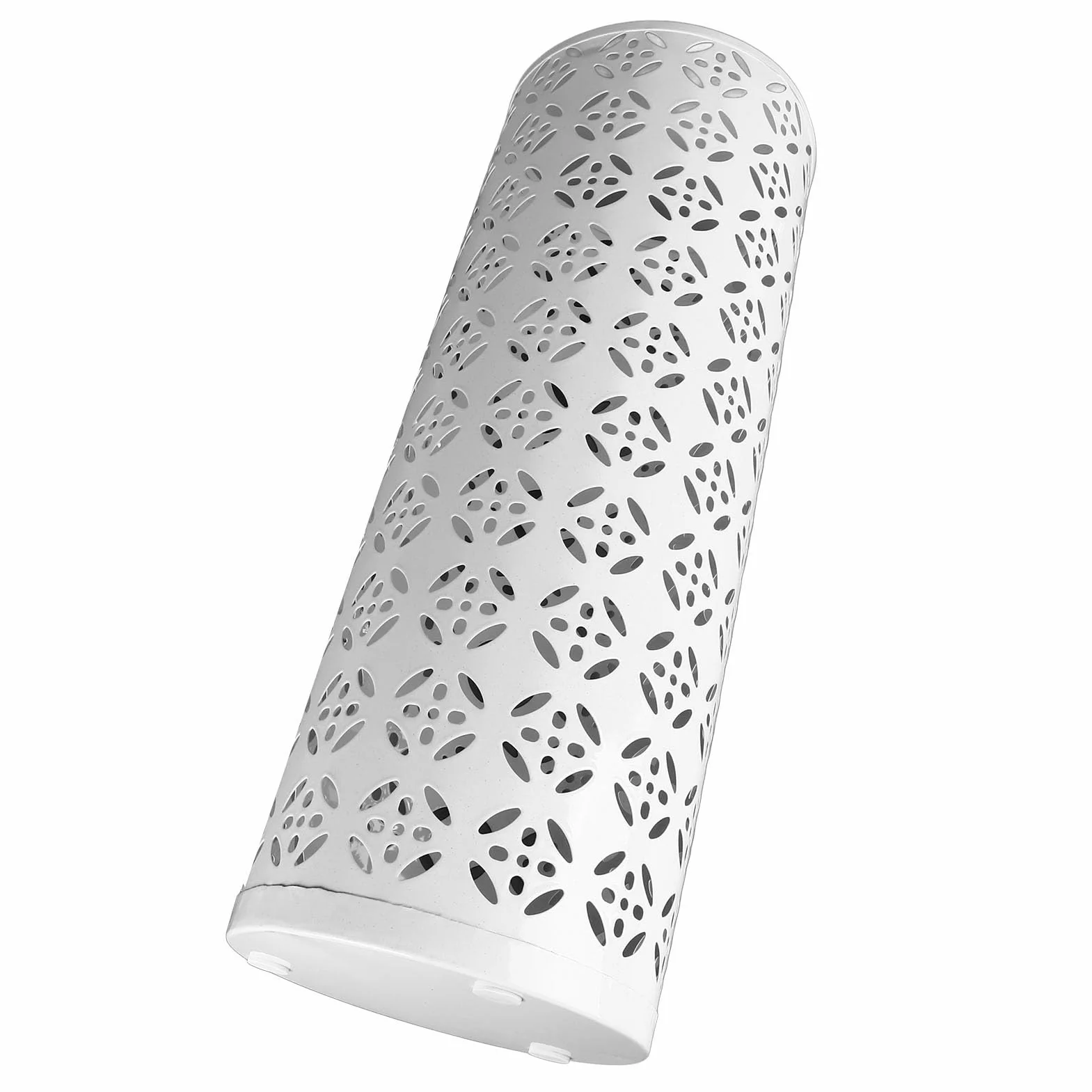 Porte-parapluie en Métal sur Pied Rond et Creux pour Entrée, Blanc