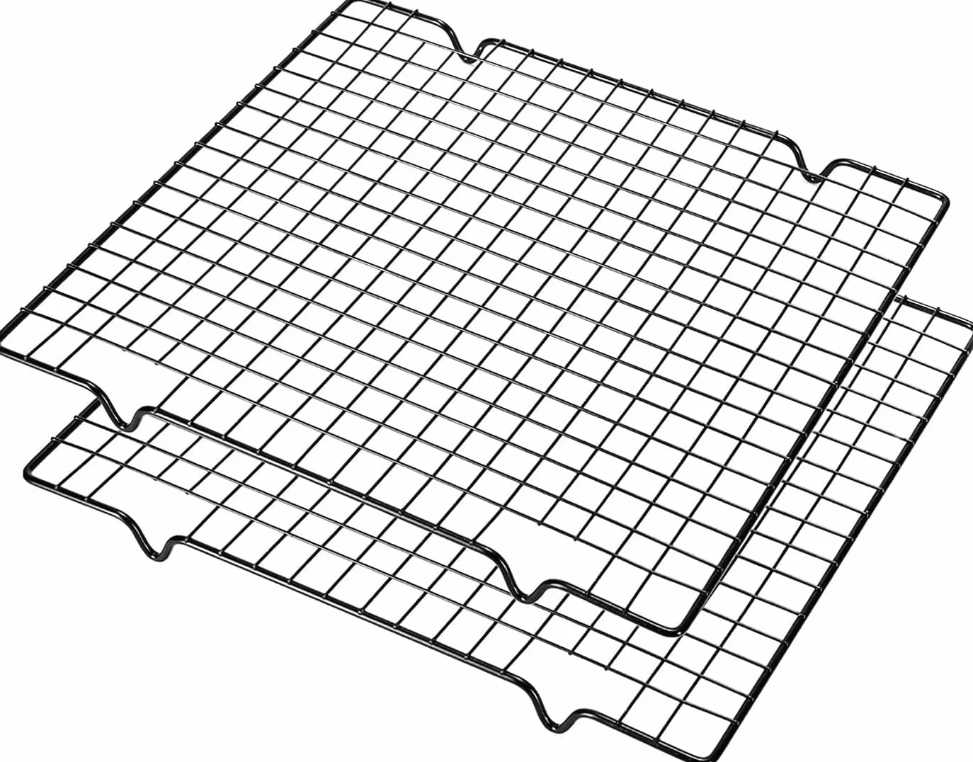 Lot de 2 grilles de refroidissement pour gâteau 40 x 25 x 2 cm avec pieds stables