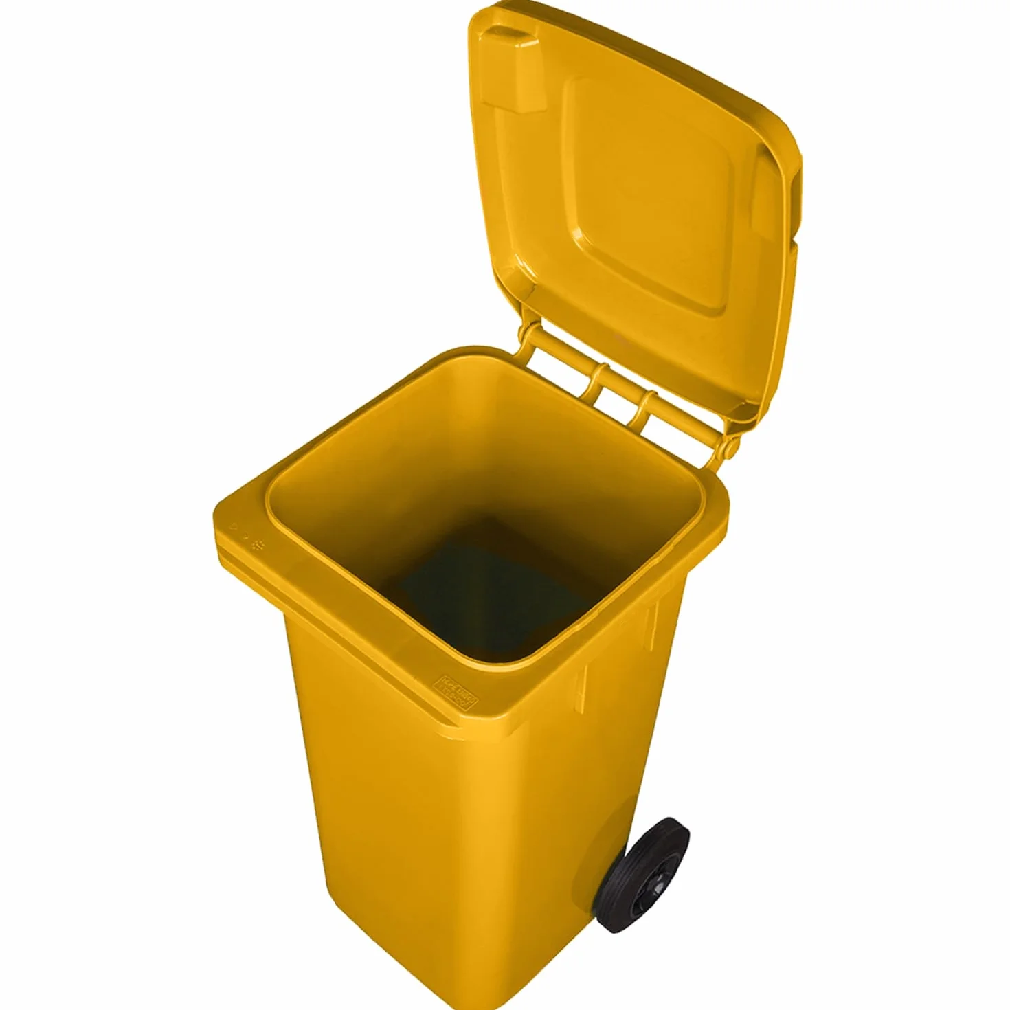JESTIC Poubelle à roulettes 120 Litres Jaune Tri Selectif Garage XXL