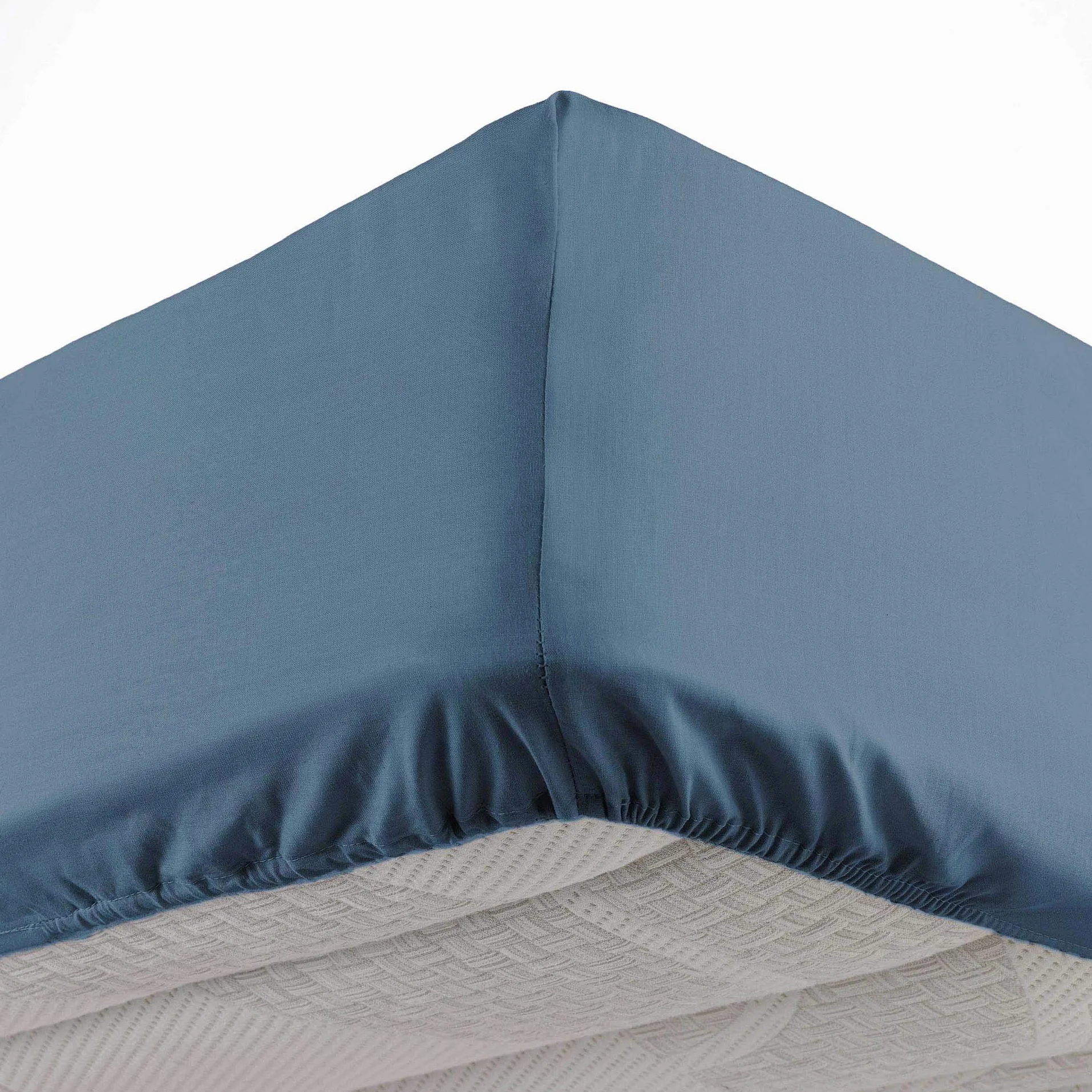 Drap Housse Microfibre 140x190 cm Bleu Nuit Oscar