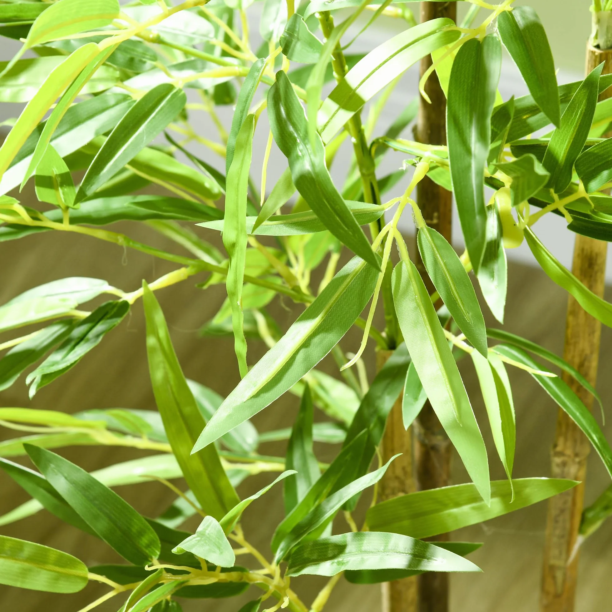 HOMCOM Plante Artificielle Bambou Arbre 120 cm avec Pot