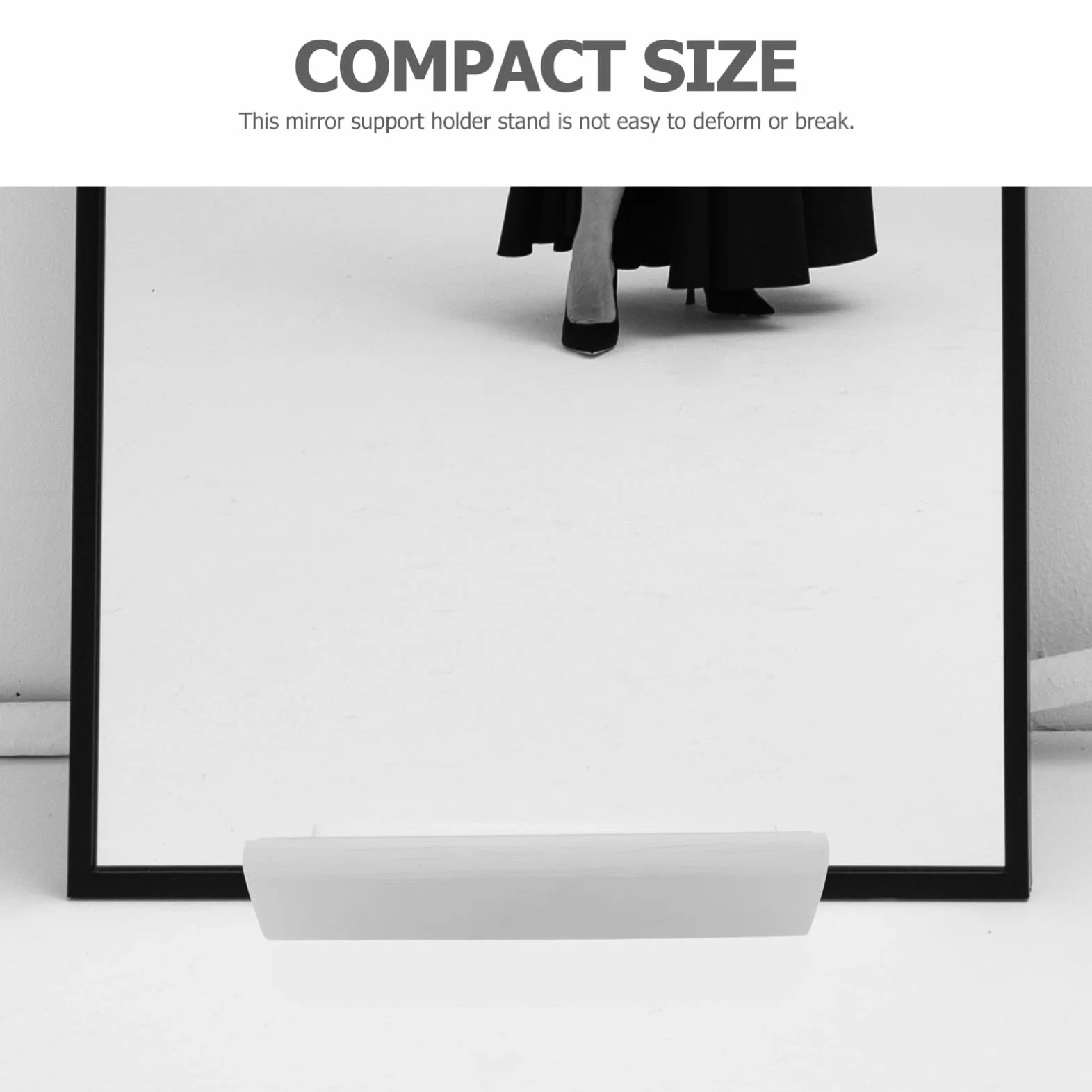 Bois Support pour Miroir Plein Pied Antidérapant pour Salon Bureau Chambre