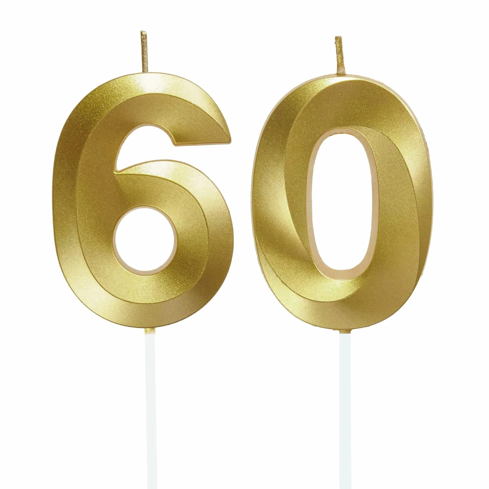 Bougie Numéro Anniversaire 60 Ans Bougie Fontaine Bougies Gâteau Décorations Fête Or