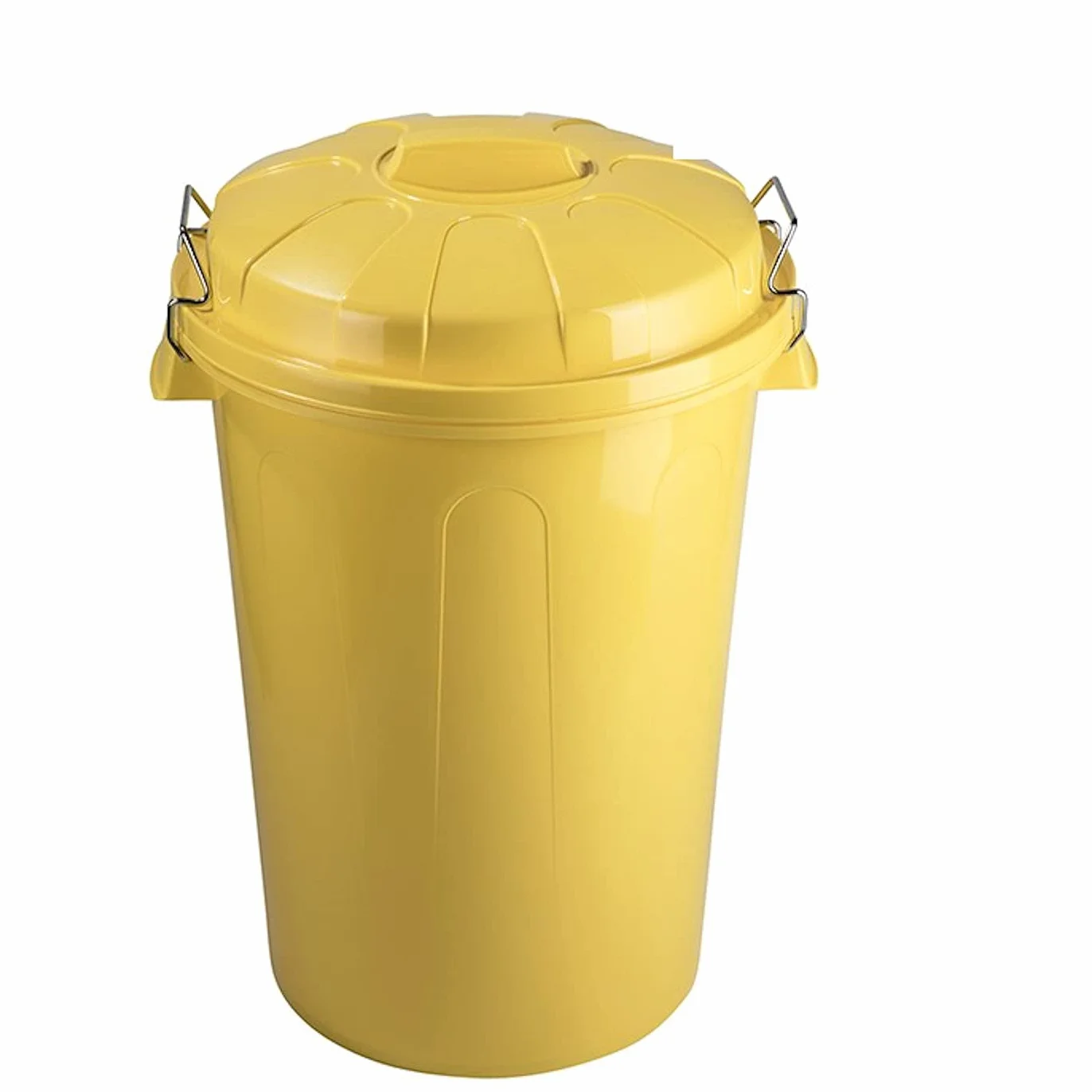 Poubelle industrielle 100 litres 57 x 74,5 x 52 cm avec poignées métalliques et couvercle