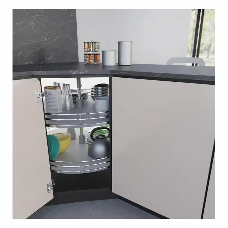 INOXA INDUSTRIE Tourniquet Rond 705 mm Blanc Fil chromé pour Caisson 800 x 800 mm