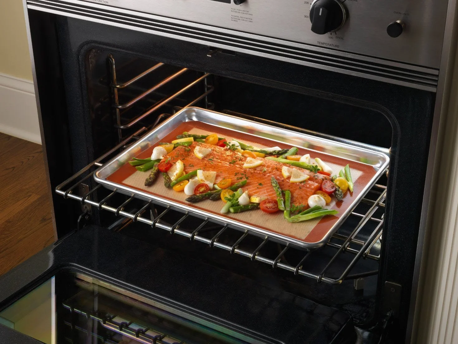 Tapis de Cuisson en Silicone 2 Pièces Sans BPA Anti-Adhérent 40x30cm