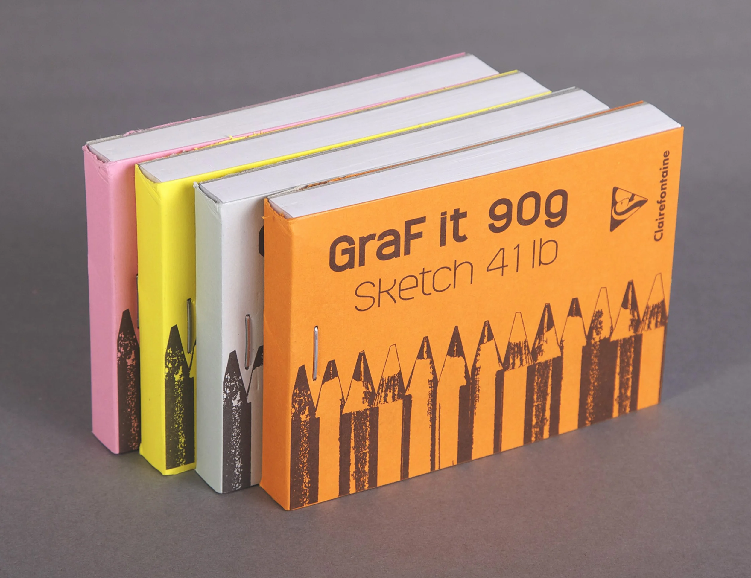 Clairefontaine Bloc Agrafé GraF'it A5 80 Feuilles Papier Dessin 90g