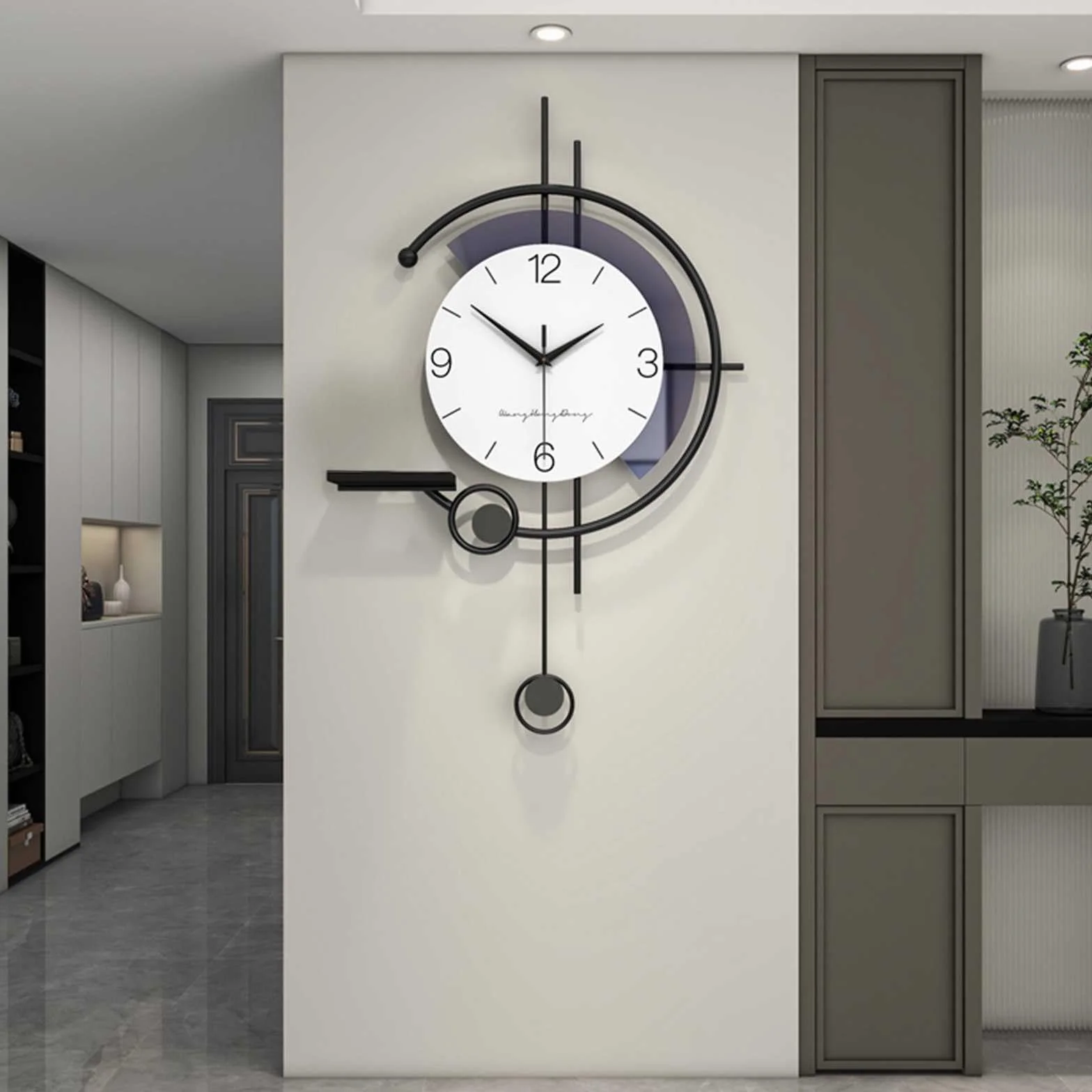 Horloge Murale Moderne Minimaliste Silencieuse Quartz Art Déco Salon Chambre Bureau