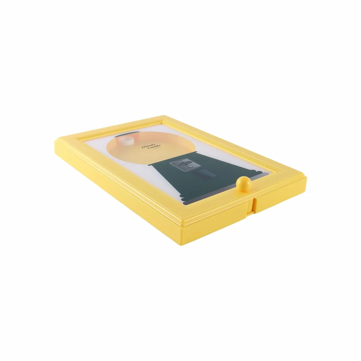 Distributeur de bonbons mural interactif avec cadre photo, pour cuisine ou bureau, jaune