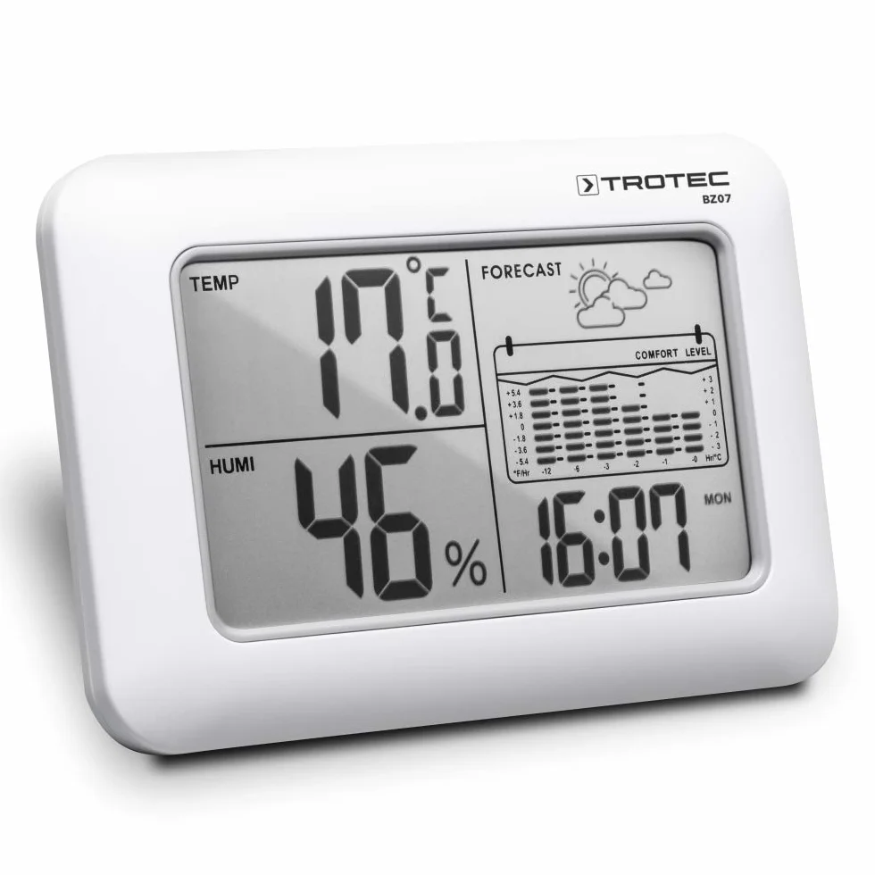 TROTEC BZ07 thermo-hygromètre station météo sans fil température hygrométrie indicateur tendance météo réveil