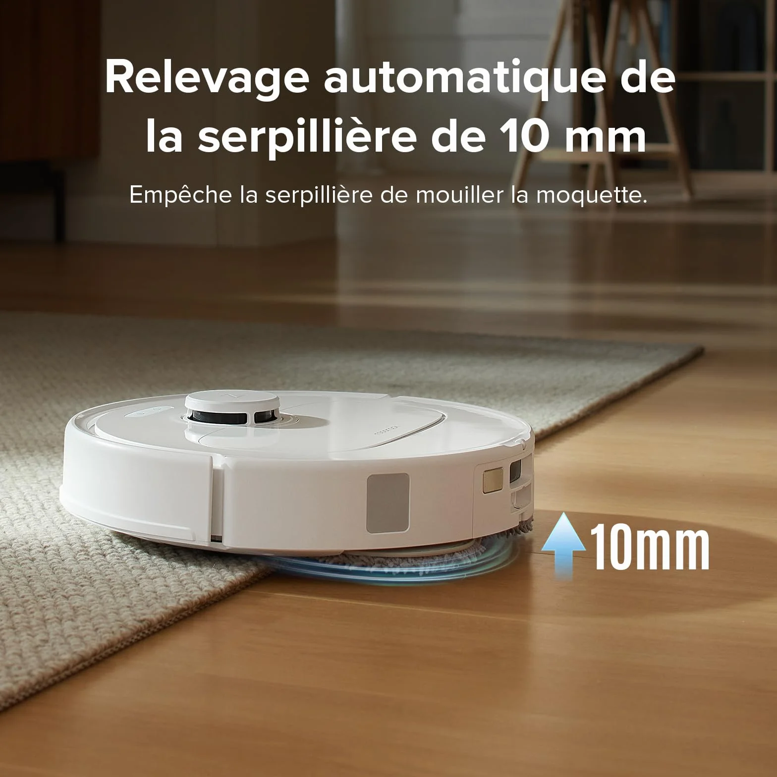 Roborock Qrevo S Aspirateur Robot Laveur, 7000Pa HyperForce, Double Serpillière Rotative 200 TR/Min, Relevable 10mm, Station Multifonctionnelle, 3D Cartographie, Reactive Tech (Reconditionné)