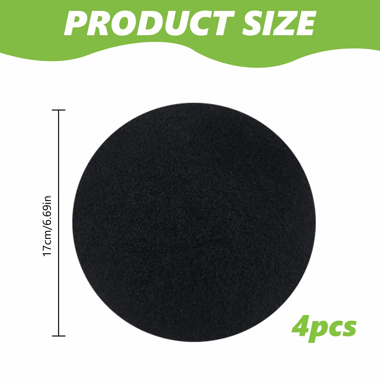 Filtres Compost Ronds à Charbon Actif Anti-Odeur 17 cm Lot de 4 Pièces