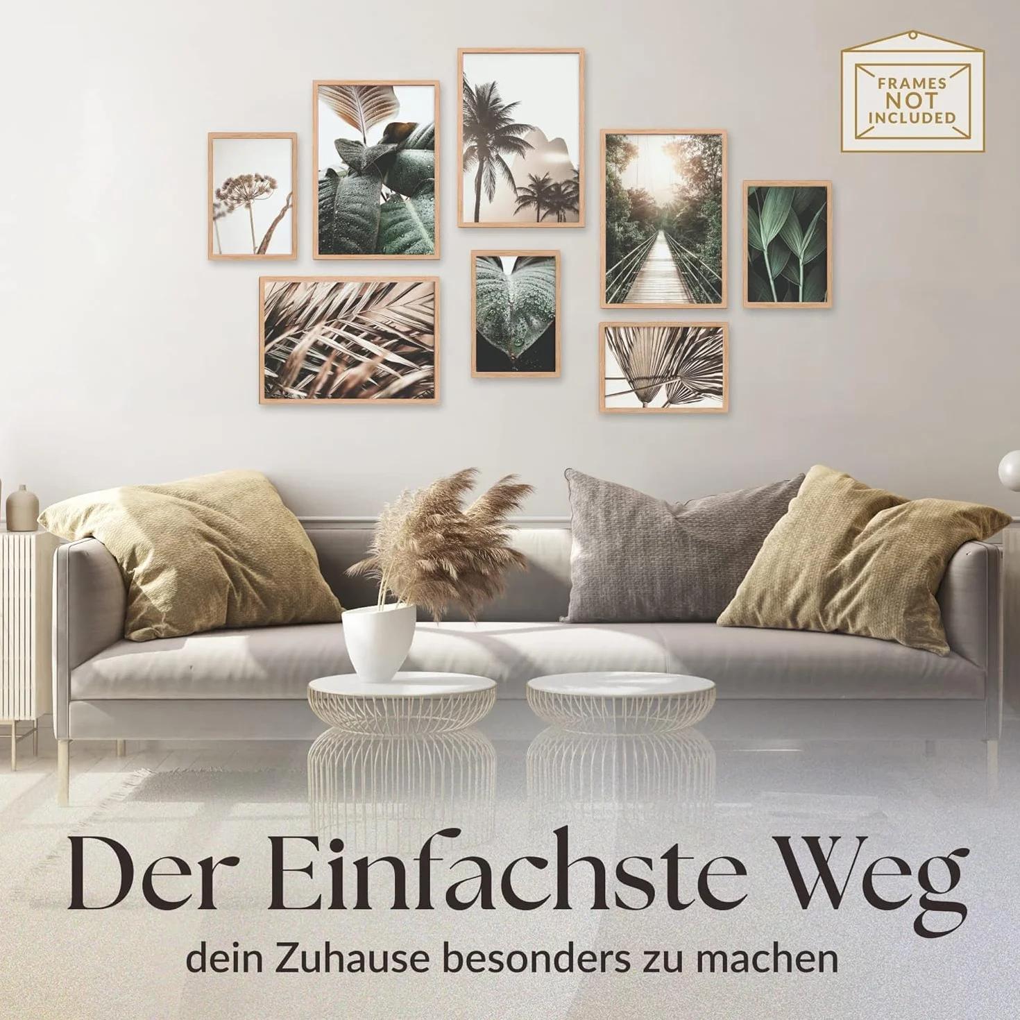 Heimlich Ensemble d'affiches 4x A3 30x42 cm 4x A4 21x30 cm Voyage végétal