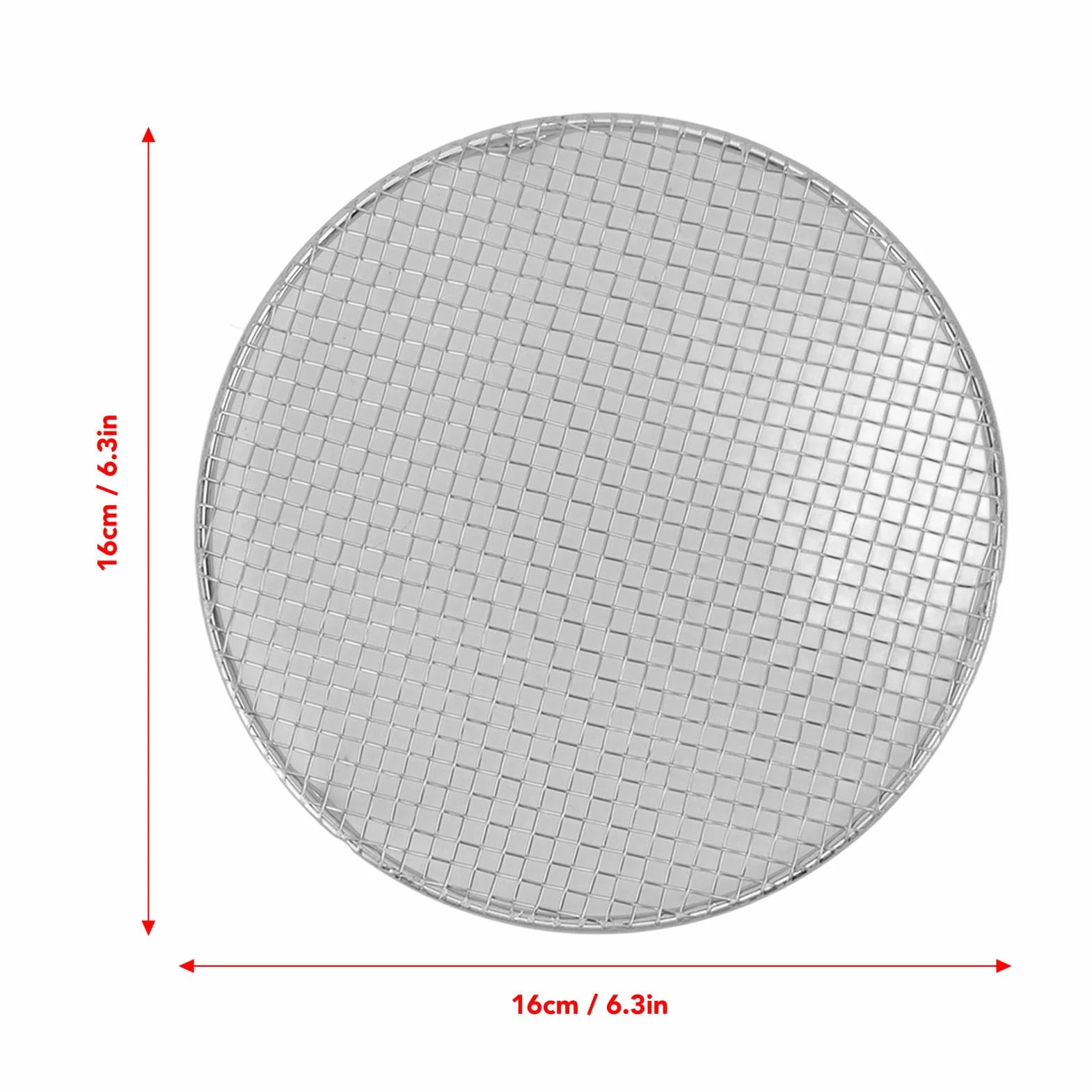 Grille de Cuisson Antiadhésive en Acier Inoxydable, Rond 16 cm, Allant au Four