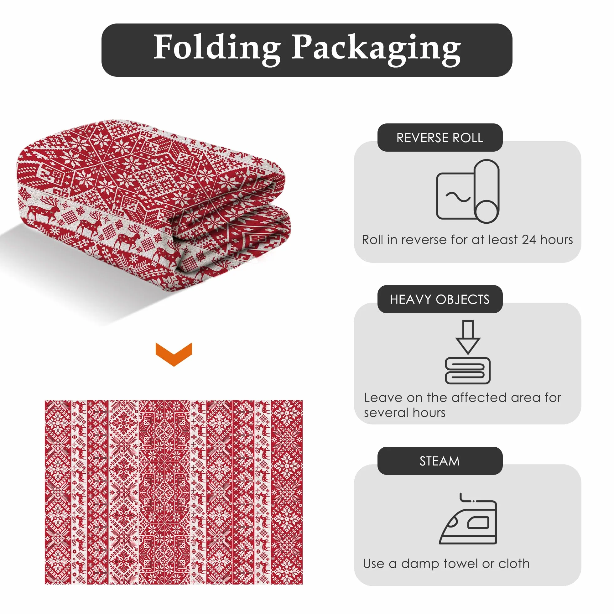 Tapis de couloir de Noël lavable flocon de neige antidérapant 60 x 180 cm rouge PureCozy