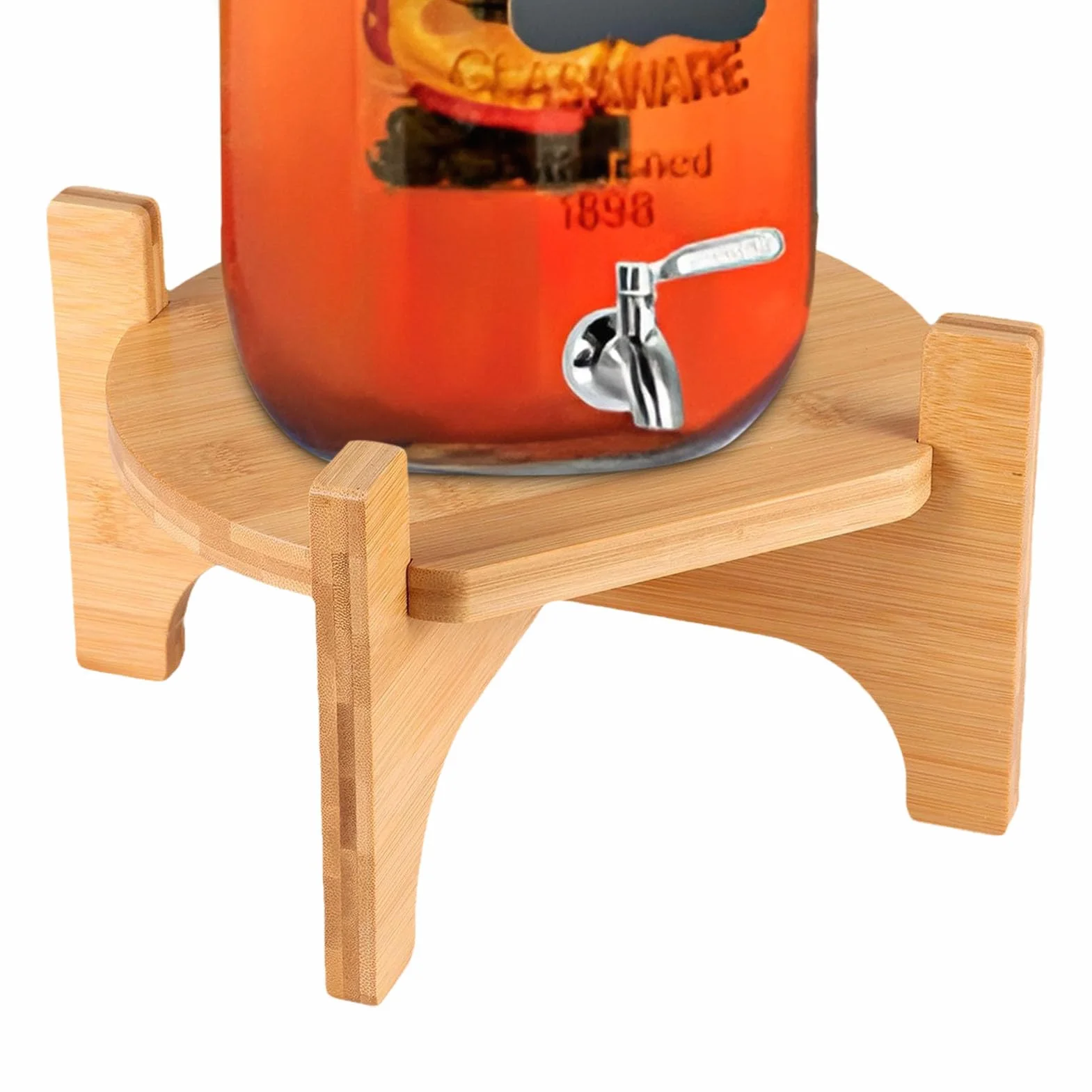 Support Distributeur De Boissons Socle Bois Pour Fontaine Robuste Table Cuisine Accessoire Comptoir Pichet