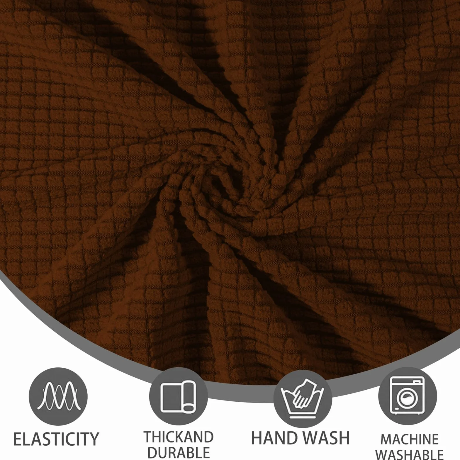 Housse De Coussin Caravaning Imperméable Antidérapante Banquette L130-160cm W40-65cm Marron foncé