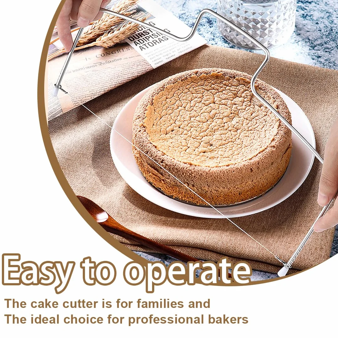 SGERUFZ Couteau à Gâteau en Acier Inoxydable, Séparateur de Gâteau, Aide à la Découpe