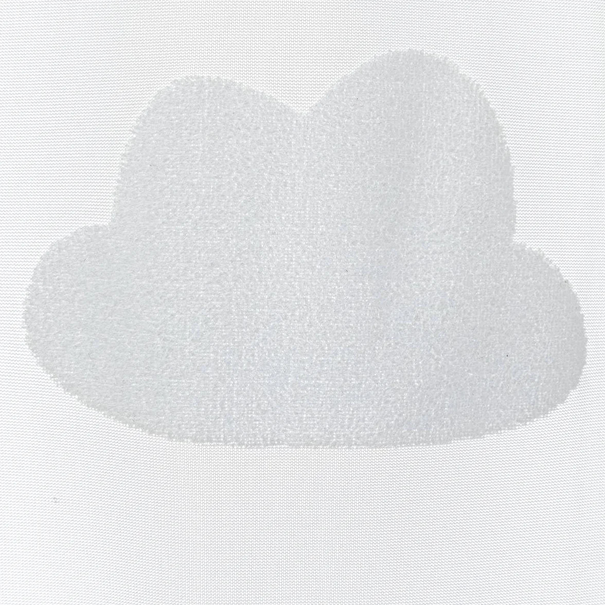 Voilage Enfant Motif Nuage Blanc 140 x 240 cm Oeillets Tamisant Rideau Décoratif