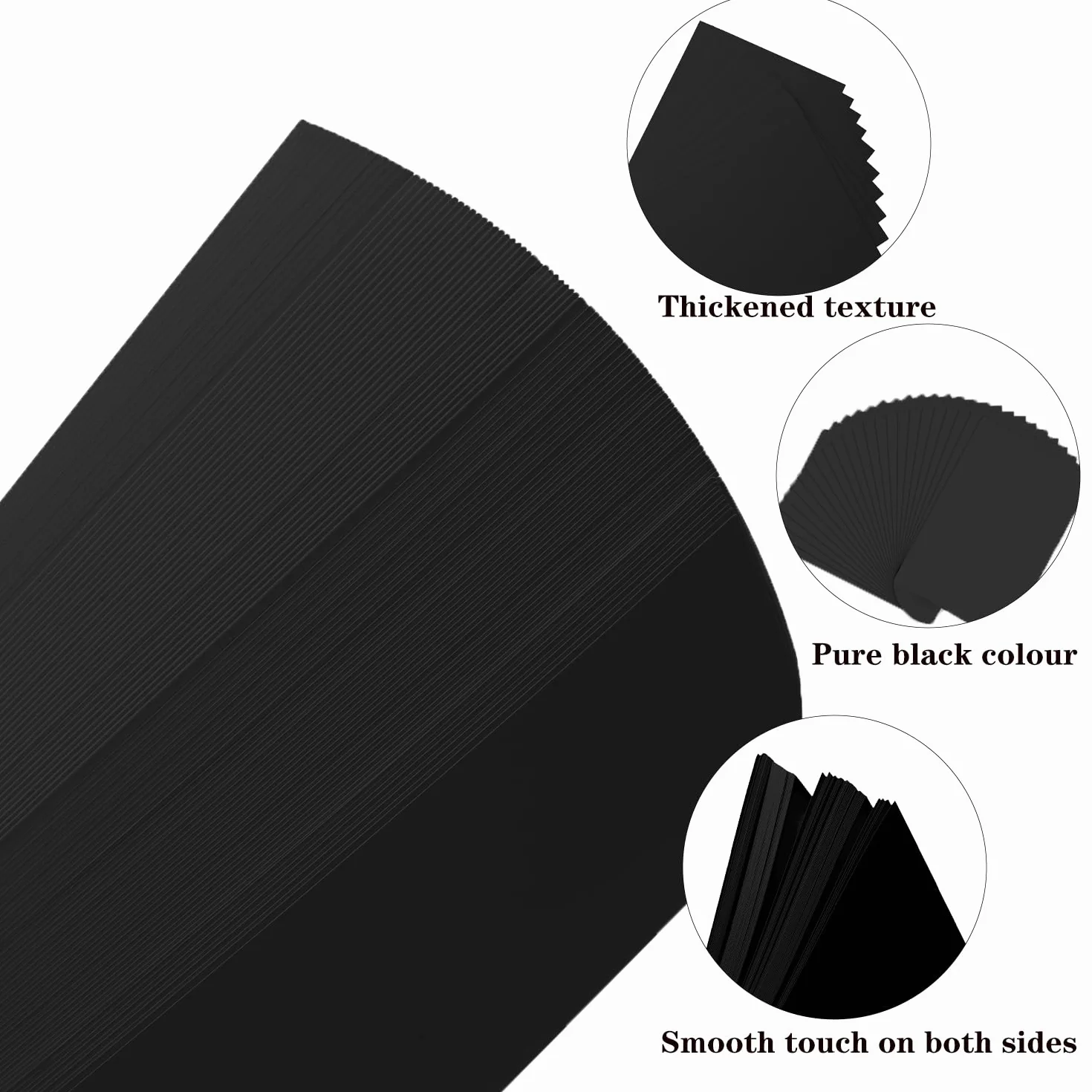 Papier cartonné noir A4 120 g/m² 100 feuilles pour origami scrapbooking