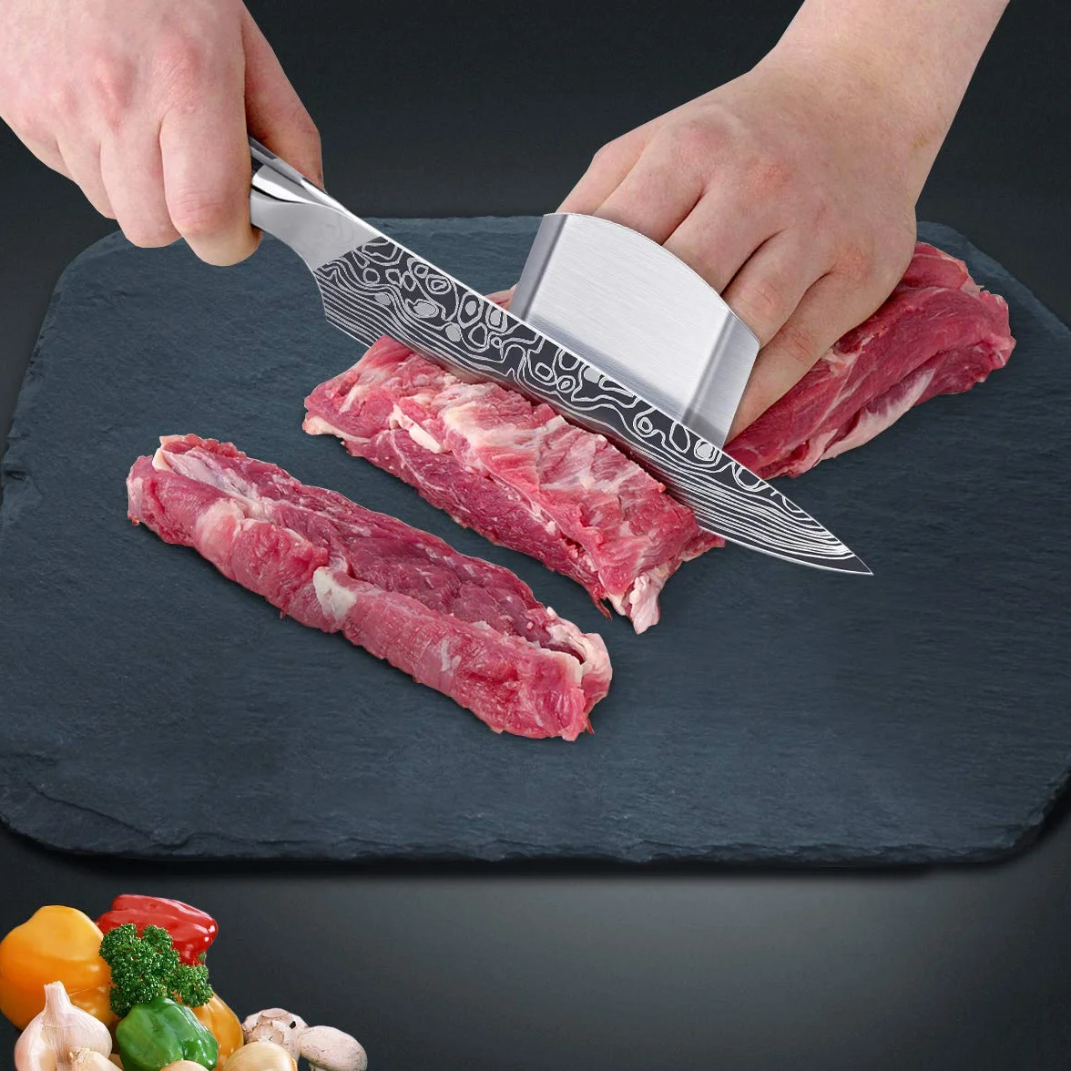 Couteau de cuisine professionnel acier inoxydable 20cm avec gaine MOSFiATA