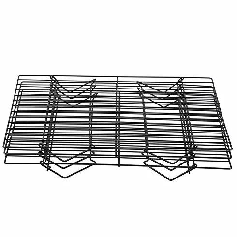 Grilles de Refroidissement 3 Étages, Plateaux Empilables Acier au Carbone 34 x 24,5 x 19,5 cm