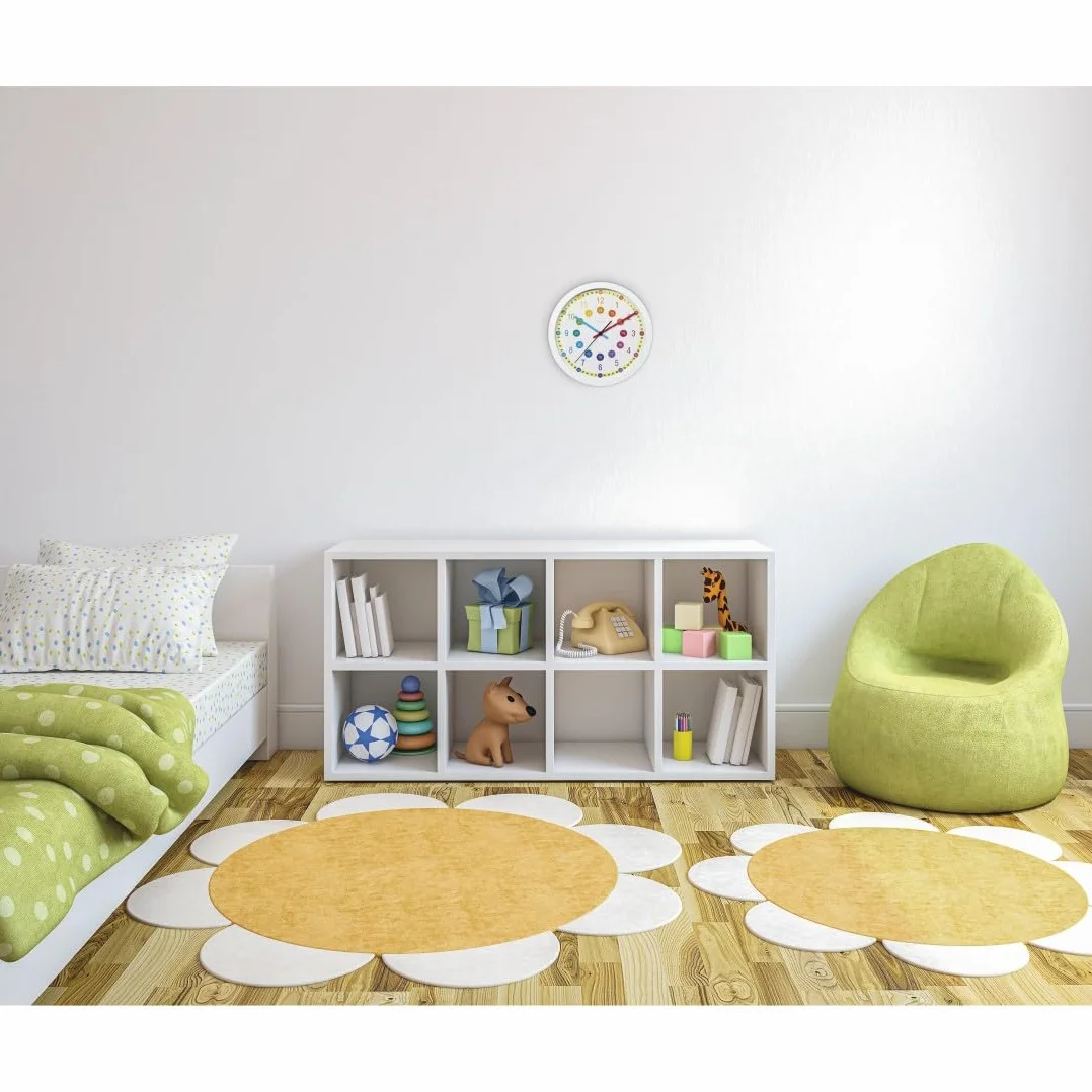 Horloge murale Easy Learning analogique 30 cm silencieux Blanc
