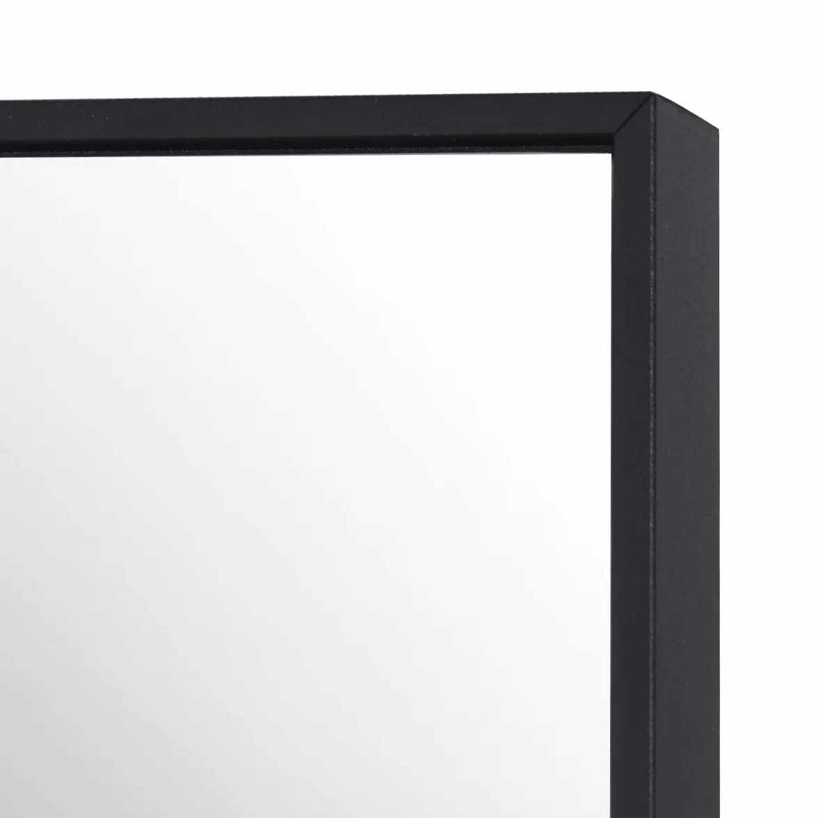 Koonmi Miroir Fenêtre 60 x 165 cm Rectangulaire Grille Décorative Corps Plein Cadre Métal Suspendu Entrée Salon Noir