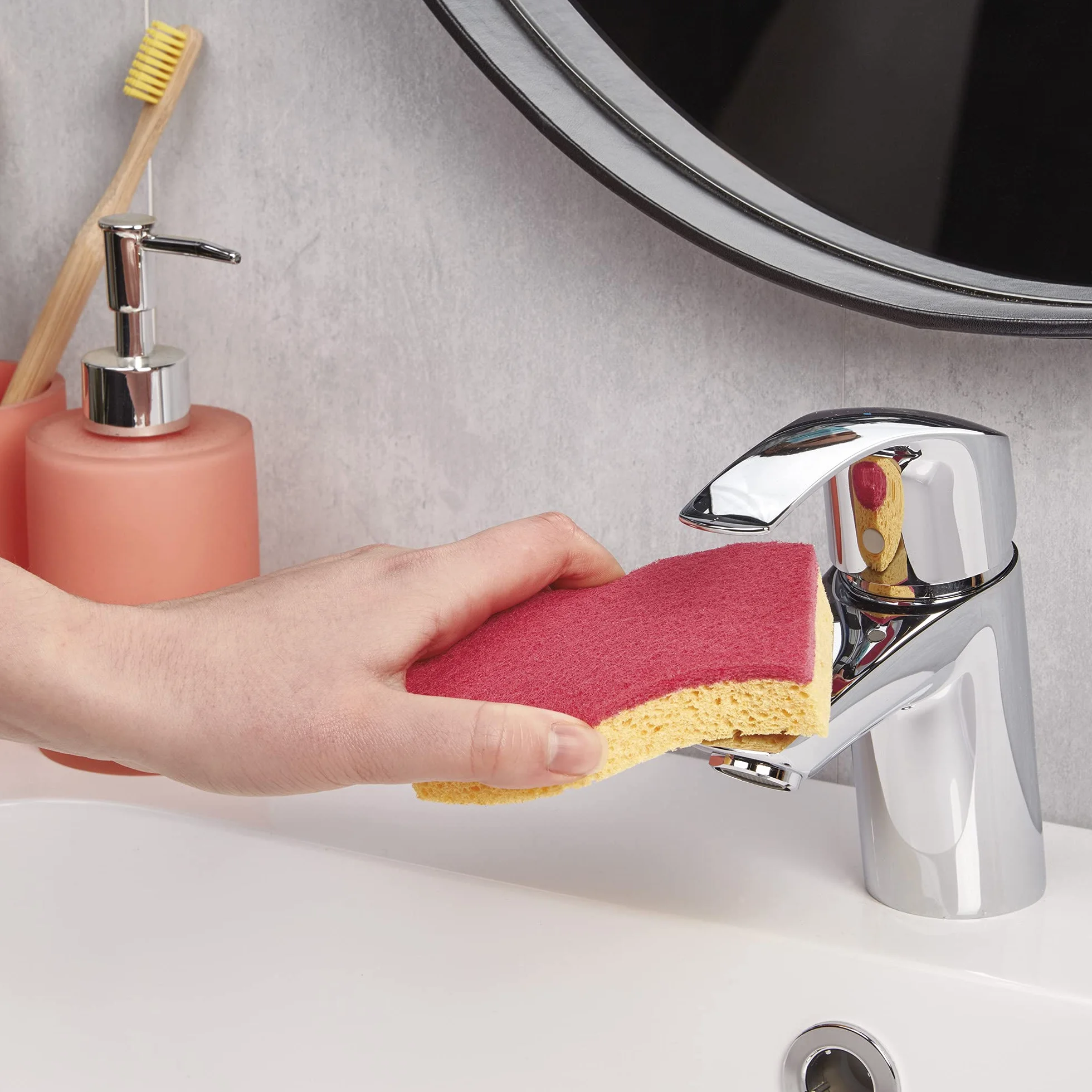 Spontex Eponge Zéro Salle de bain 2 éponges Anti-calcaires