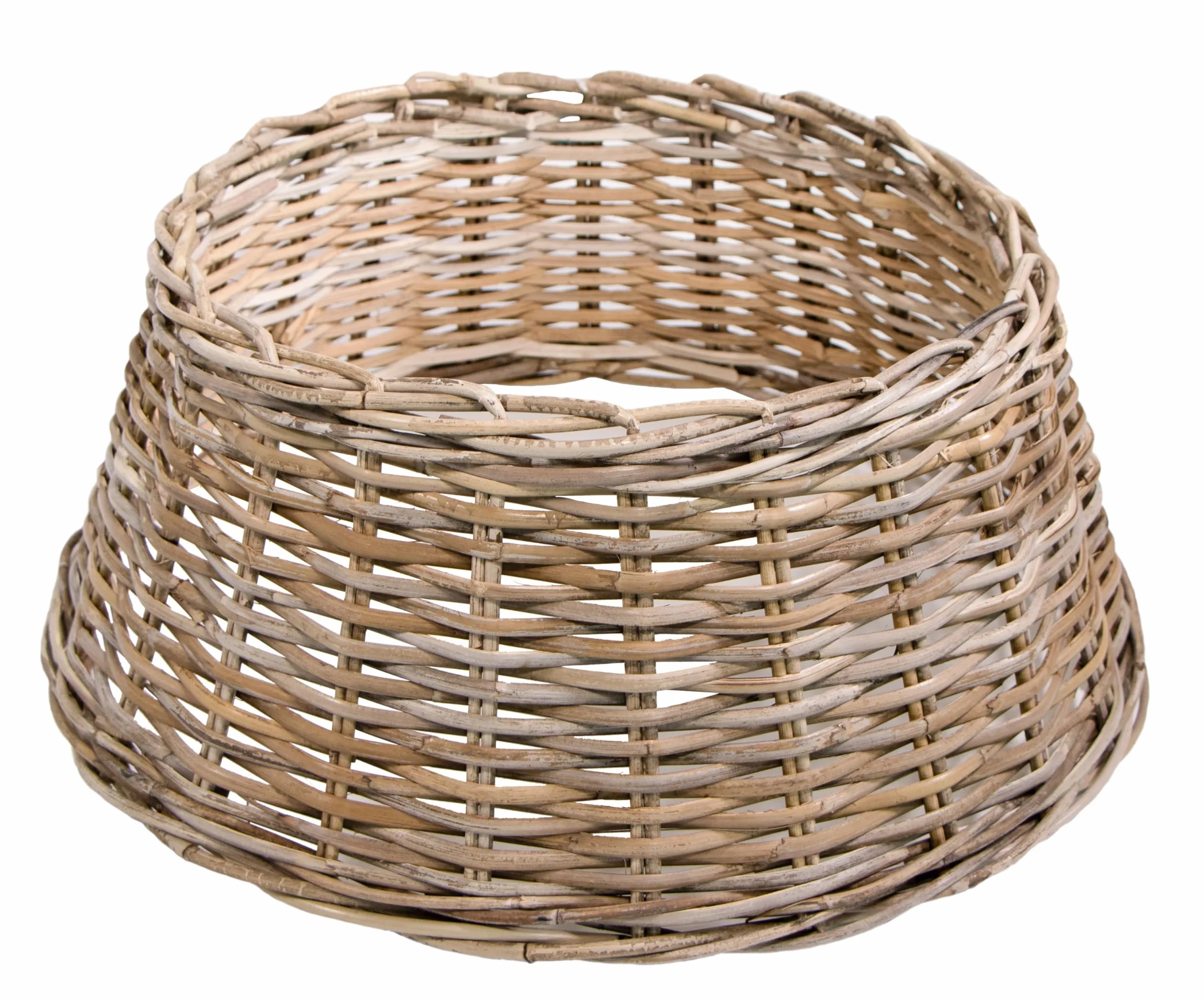 Anneau de sapin de Noël en rotin gris/marron 60 x 26 cm jupe fabriquée à la main tresse naturelle