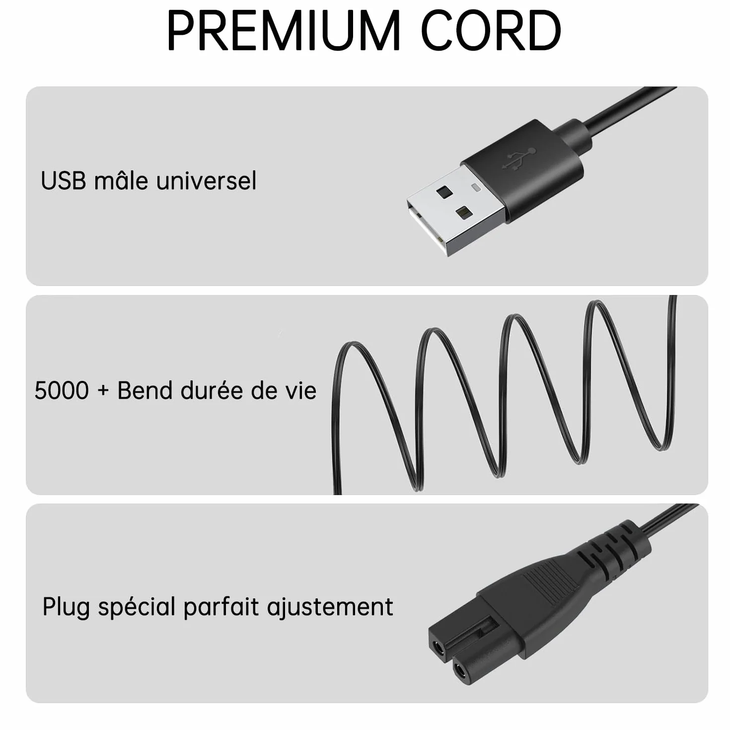Chargeur 5V USB Câble Compatible Aspirateur Piscine Intex ZR100 28626 28620