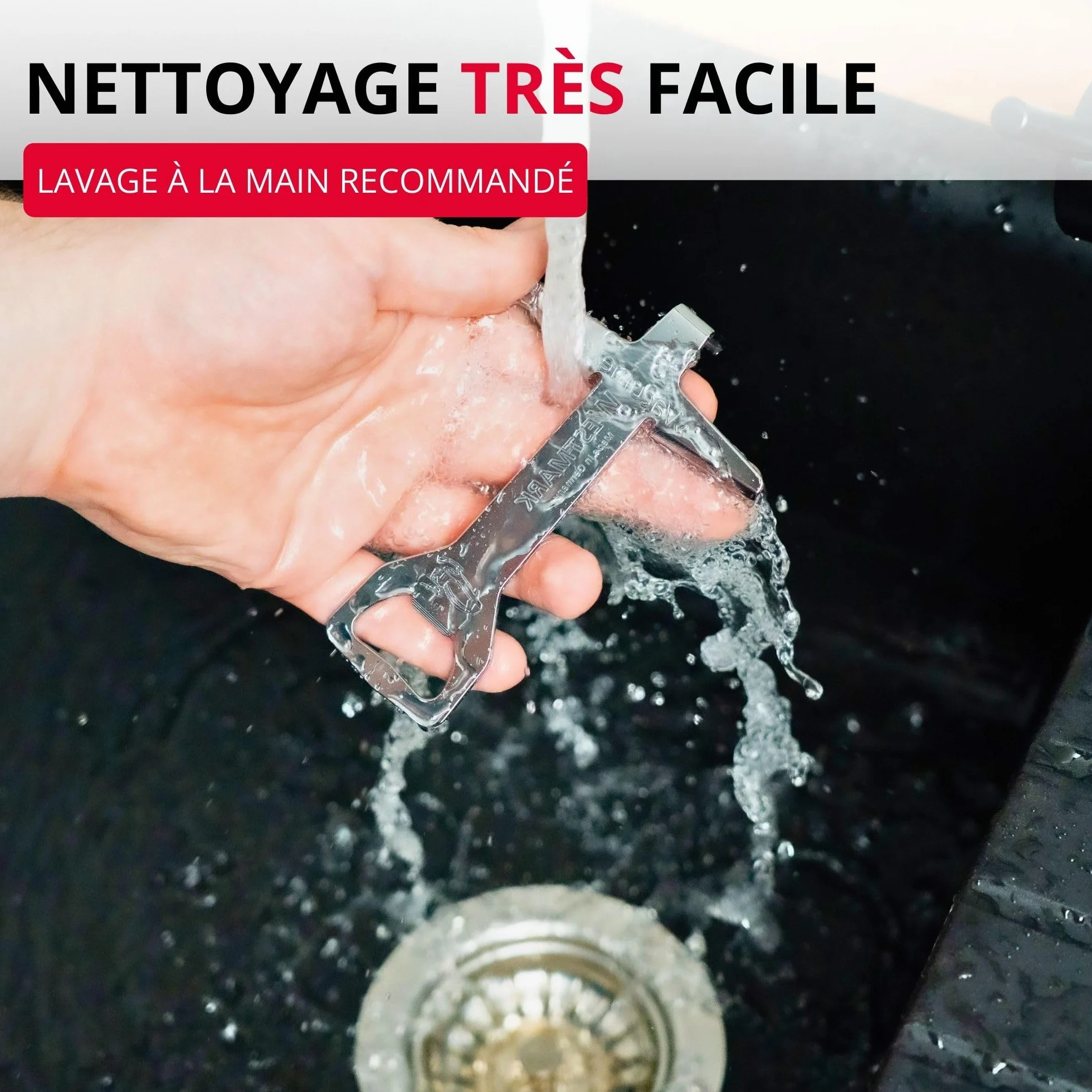 Westmark Ouvre-Bocal avec Décapsuleur 13,1cm Acier Chromé Argent