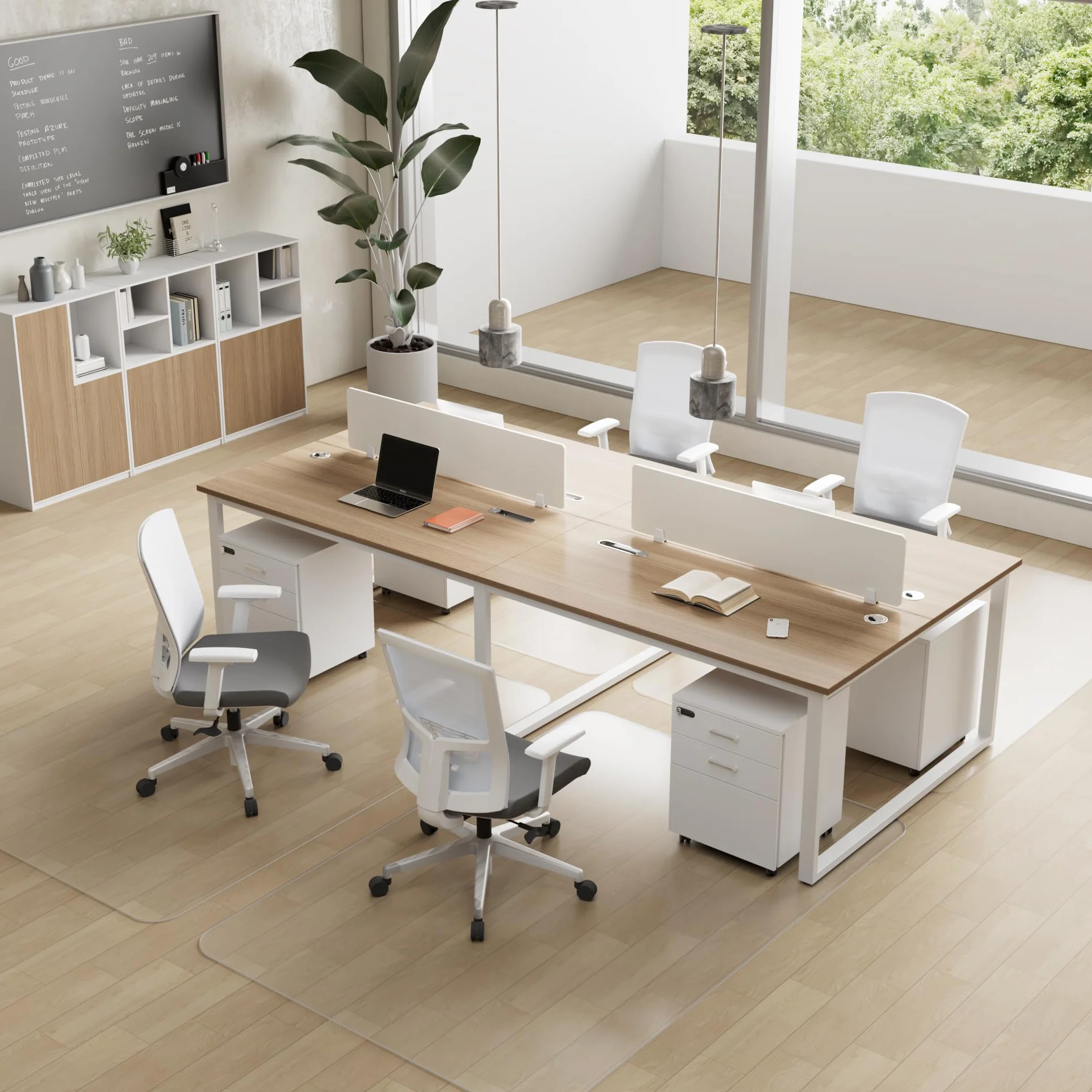 NATRKE Tapis de Sol Transparent PVC 92x122cm Protection Plancher Bureau