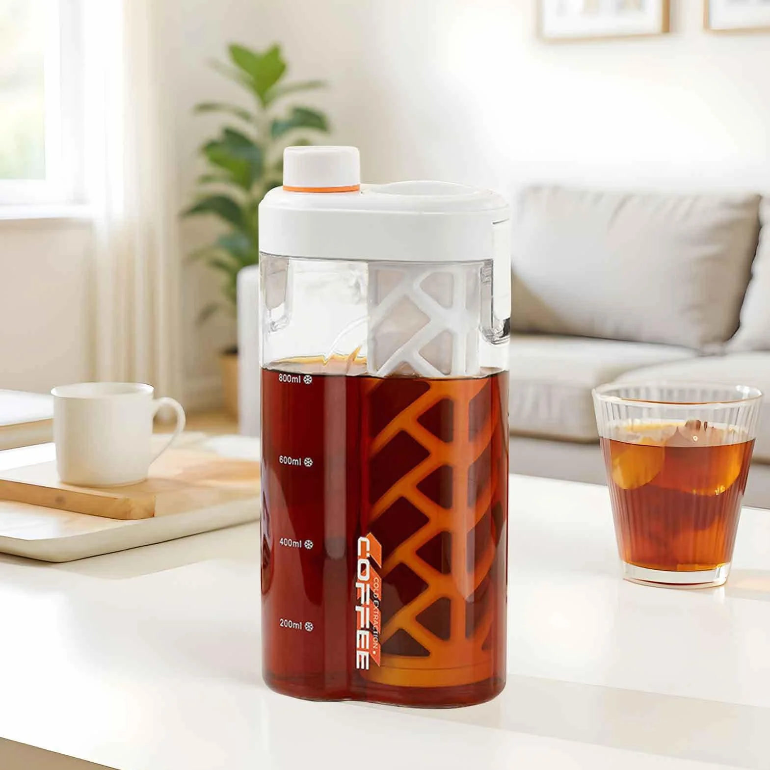 Machine à Café Cold Brew, Préparateur De Café Froid, Bouteille Hermétique Avec Filtre Fin 350 Mesh Portable