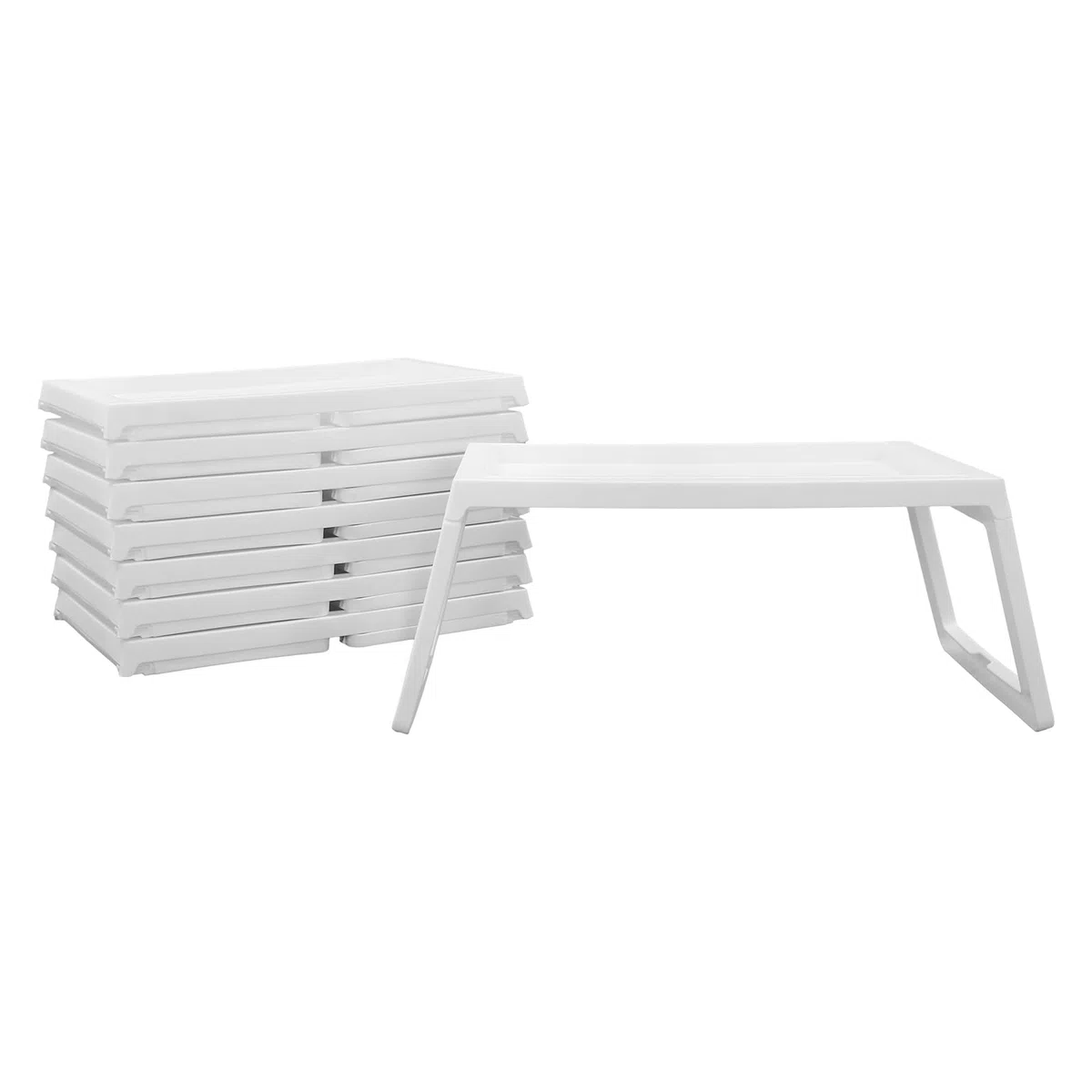 Lot de 8 plateaux de lit pliables pour manger - Pour lit et télévision - 66 x 35,6 cm - Idéal pour une utilisation sur ordinateur portable et repas