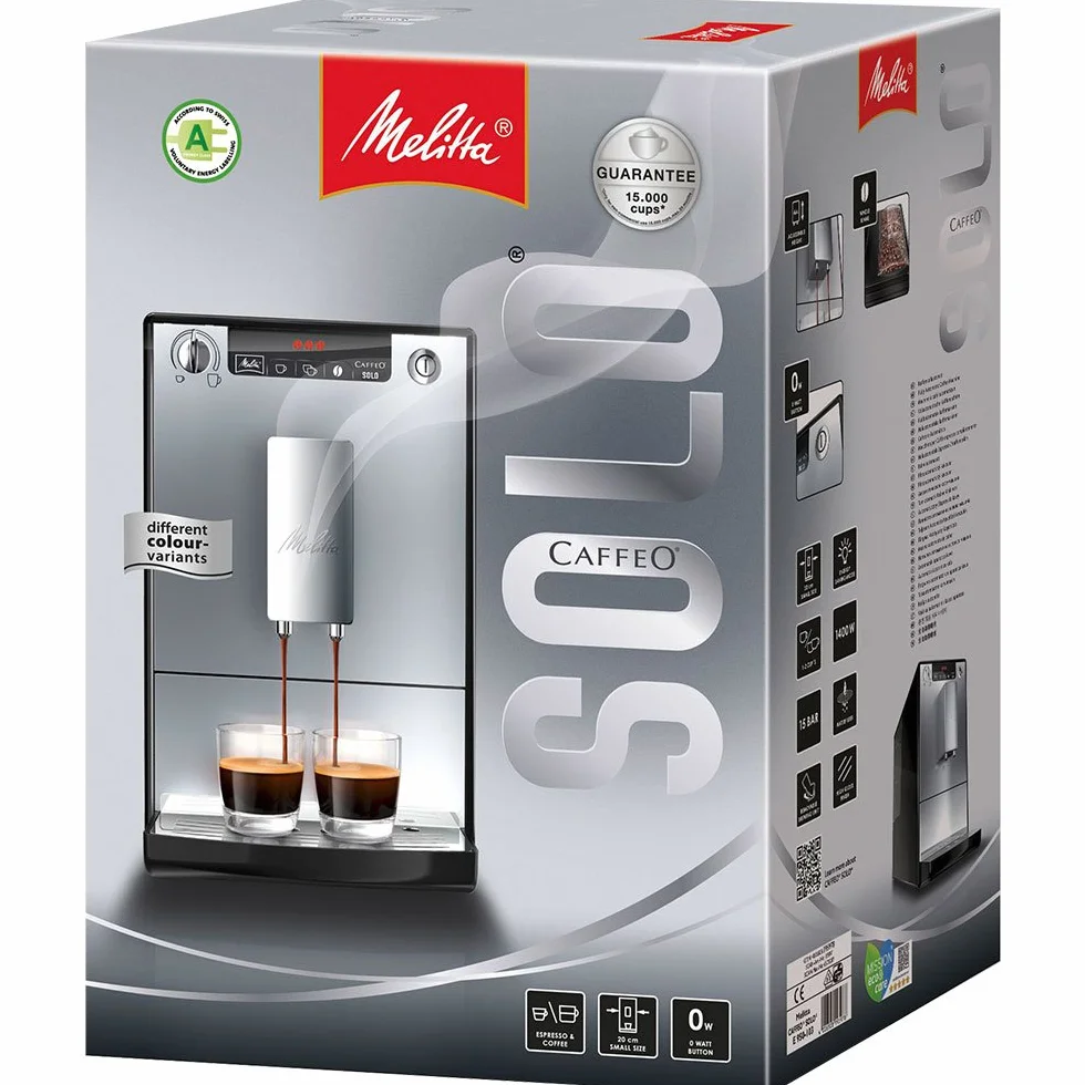 Melitta Caffeo Solo E950-101 Cafetière super automatique 15 bars expresso noir reconditionné