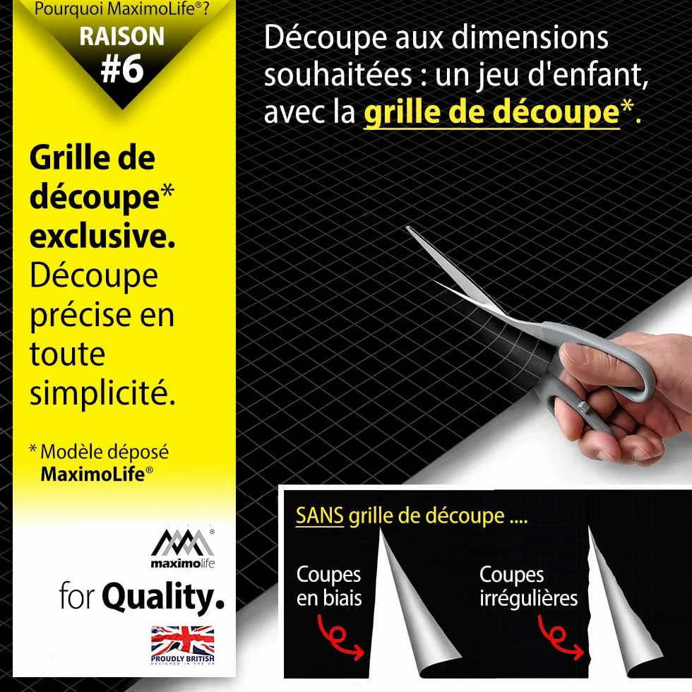 MaximoLife® Store occultant universel avec ventouses puissantes et crochet boucle robuste