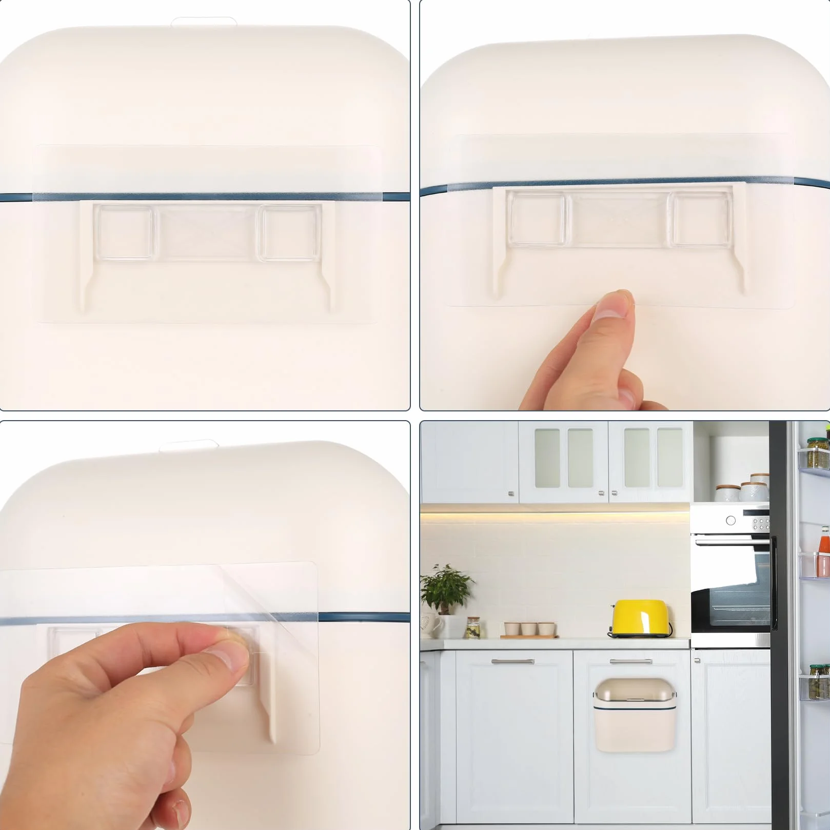 Poubelle Suspendue 4 L avec Couvercle pour Cuisine Armoire Placard