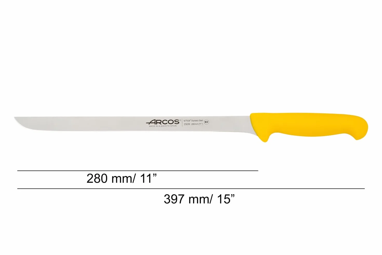 Arcos Couteau à Jambon Flexible Lame Acier Inoxydable Nitrum 28 cm Série 2900