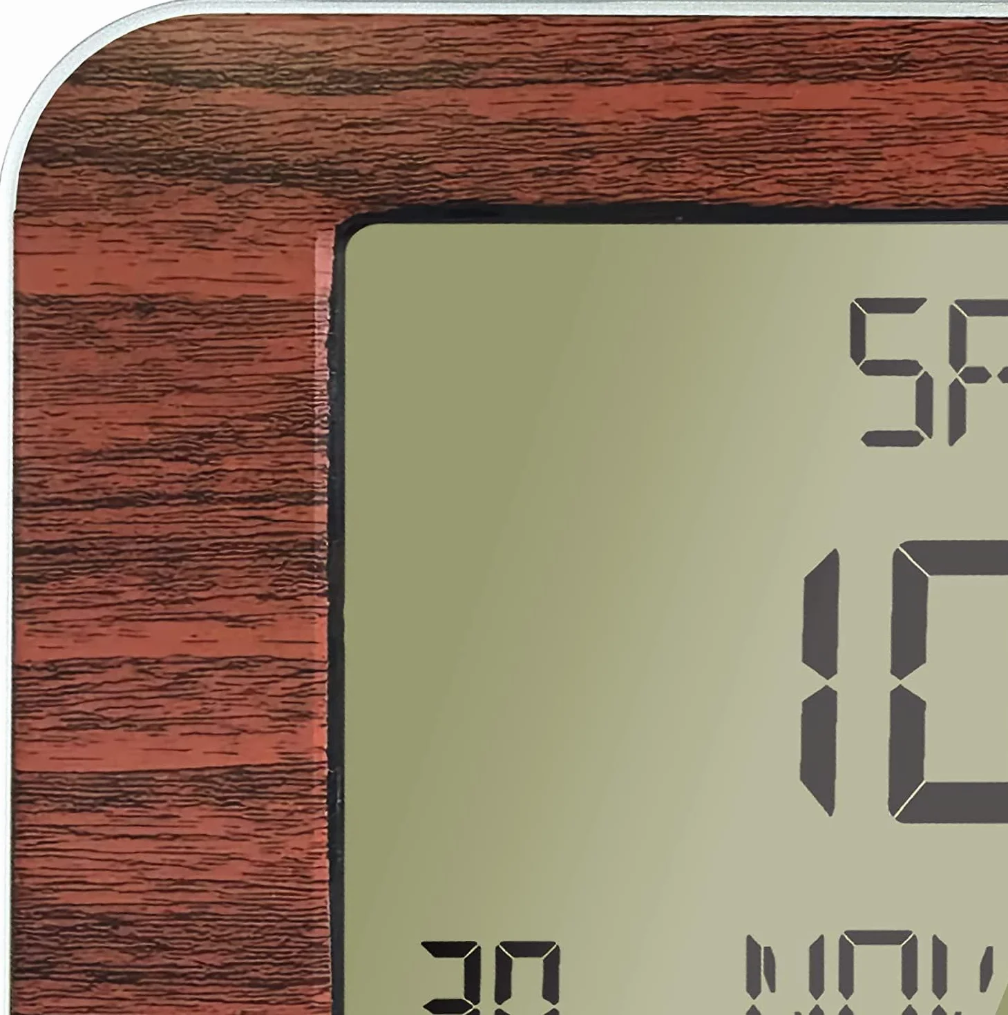 FISHTEC Horloge Réveil Numérique Murale Radiopilotée Grands Chiffres 6 Langues 2 Alarmes Température
