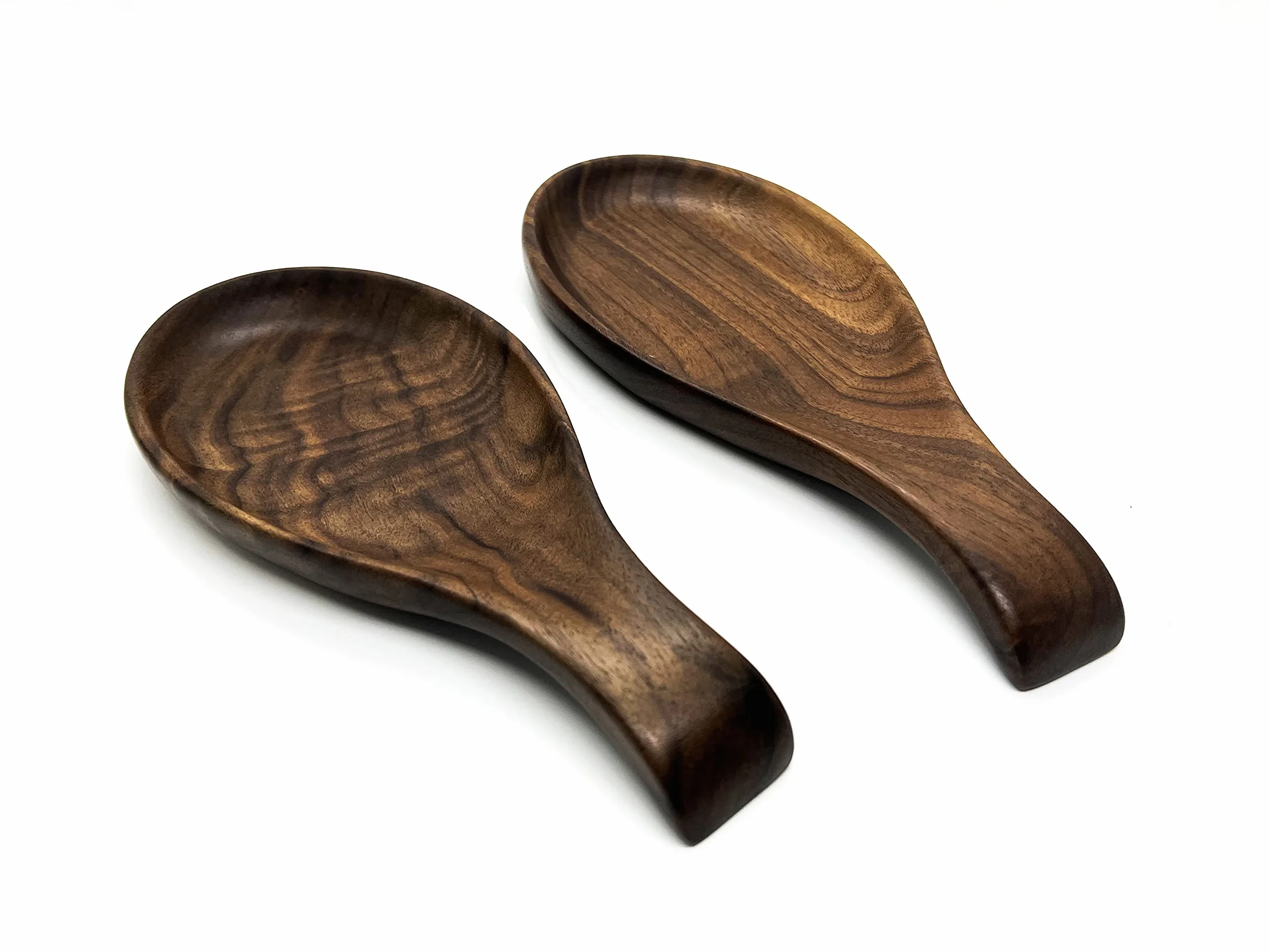 Repose-cuillère en Bois Noyer, Porte-cuillère Cuisine, pour Louches, Pinces, Spatule