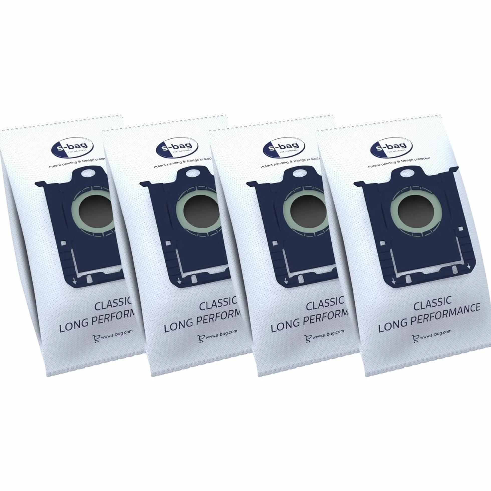 Electrolux E201S S-Bag Long Performance Sacs Aspirateur, Boite de 4, 3,5L, Powerflow